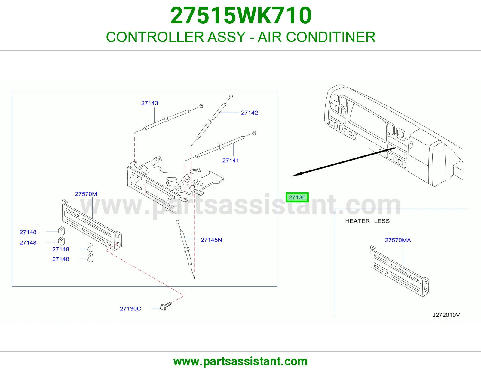 مفتاح مكيف خلفي 27515WK710