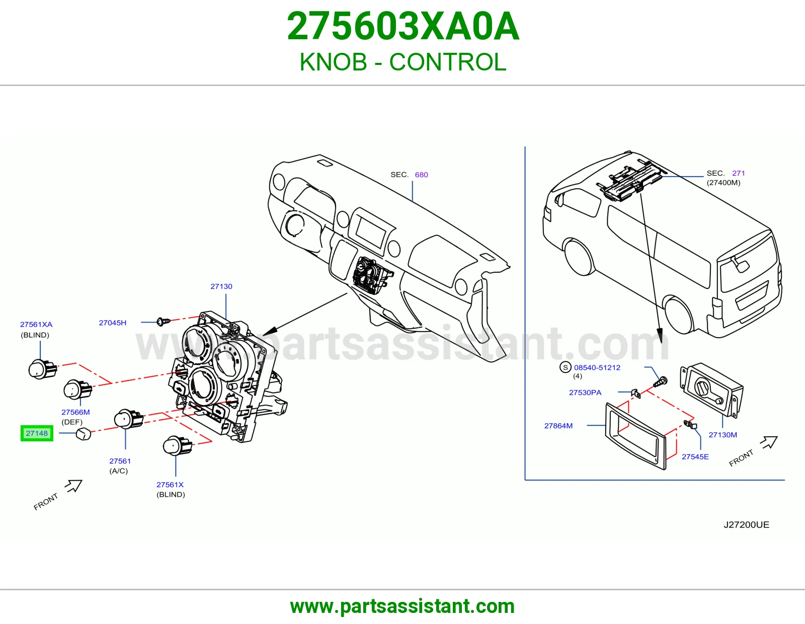 مسكة تحكم 275603XA0A