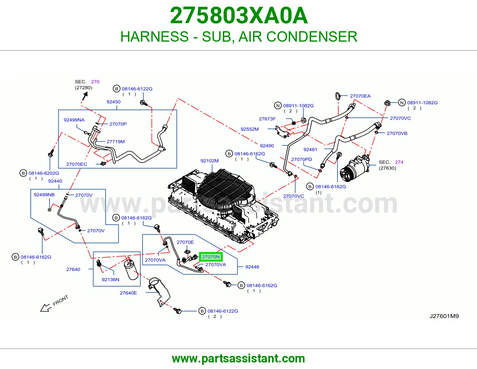 ضفيرة فرعي رديتر مكيف 275803XA0A