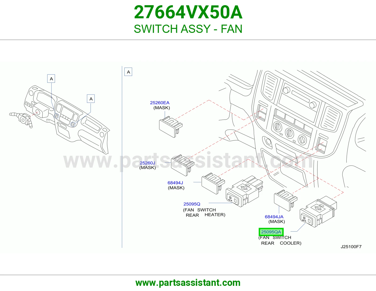 سويتش مروحة كامل 27664VX50A