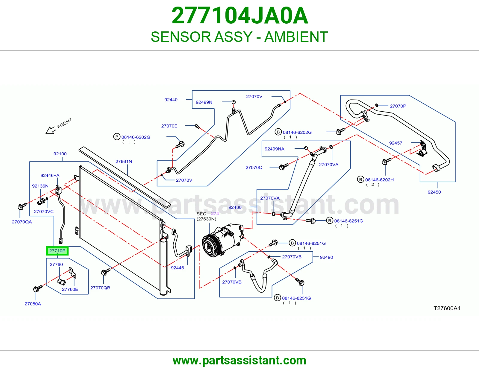 حساس حرارة الجو كامل 277104JA0A