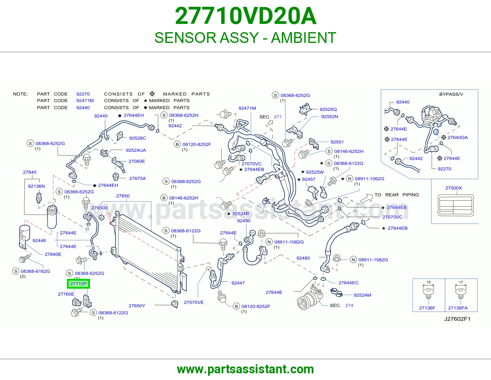 حساس حرارة الجو كامل 27710VD20A