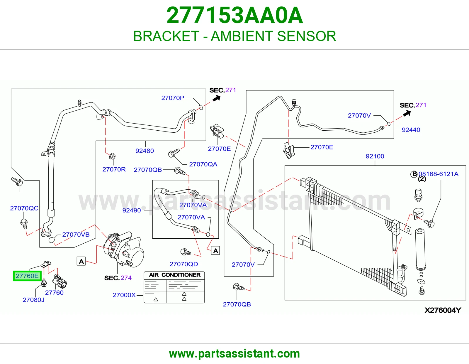 قاعدة حساس حرارة خارجية 277153AA0A