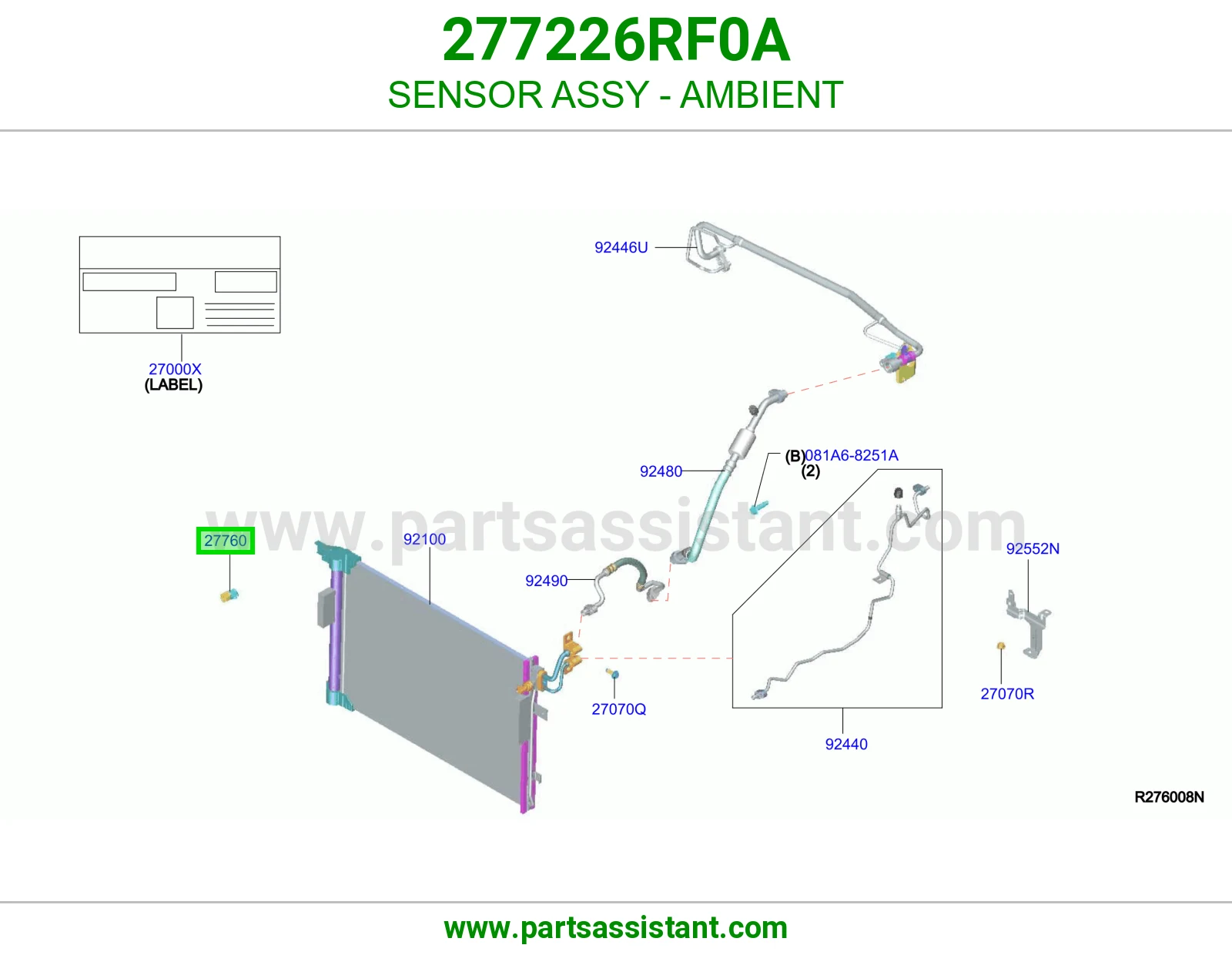 حساس حرارة الجو كامل 277226RF0A