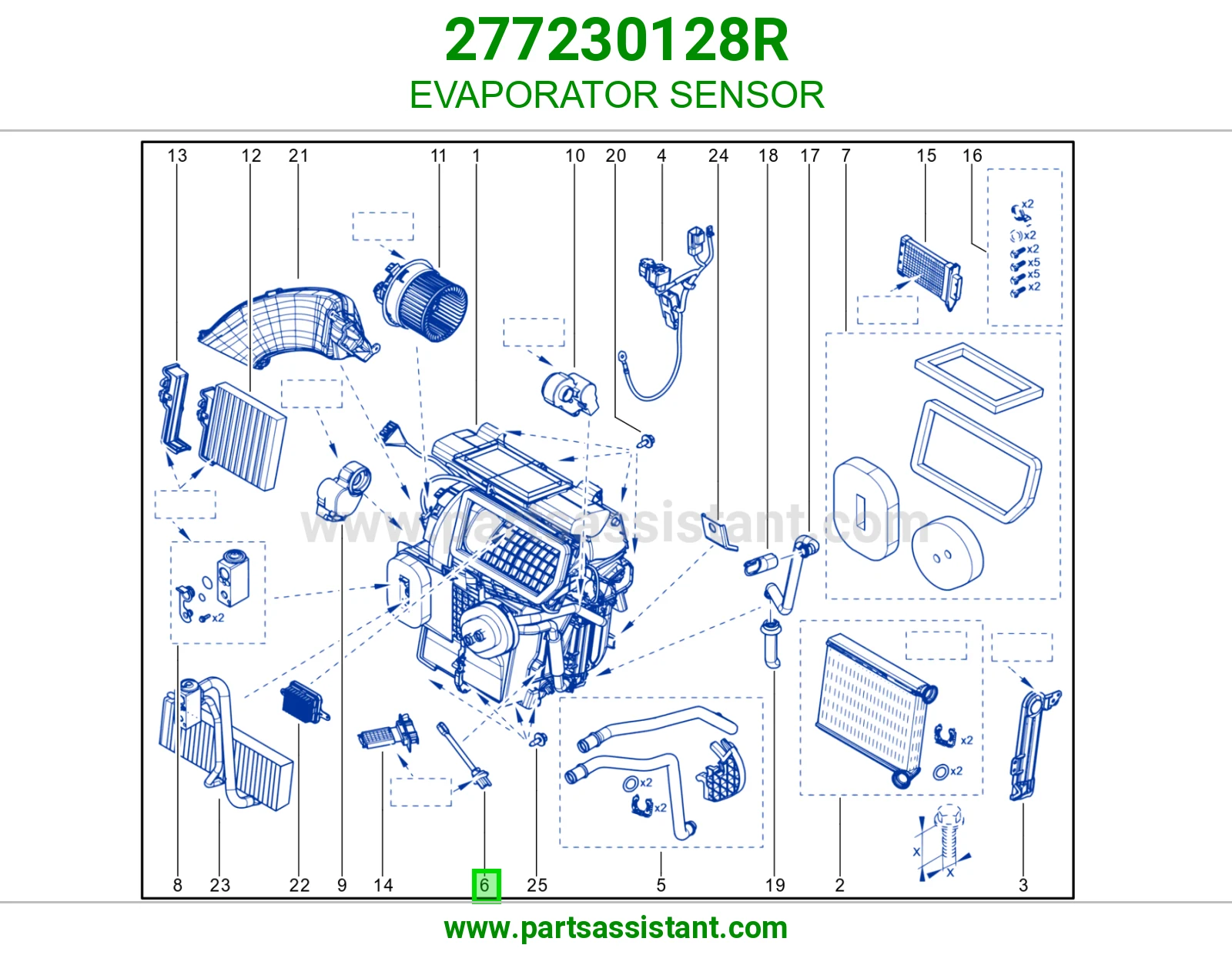 حساس ثلاجة مكيف 277230128R