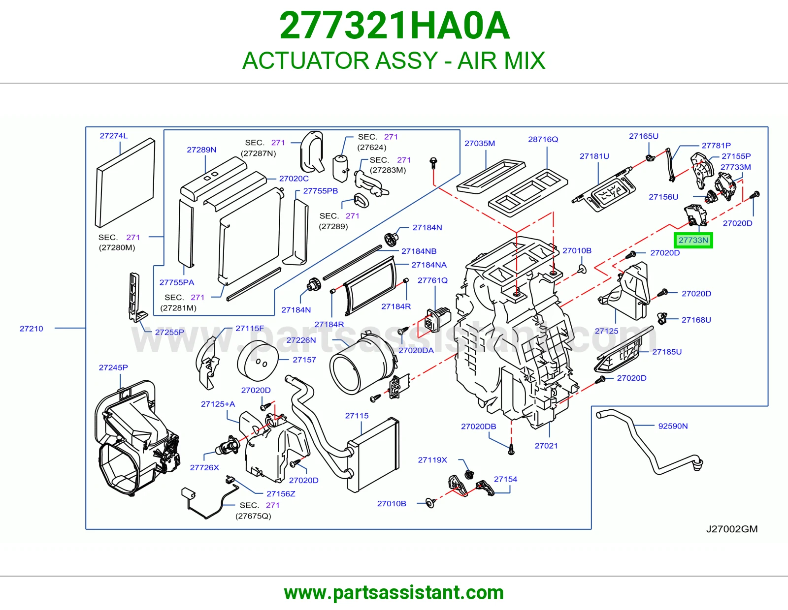 تمتيك موزع مكيف كامل 277321HA0A