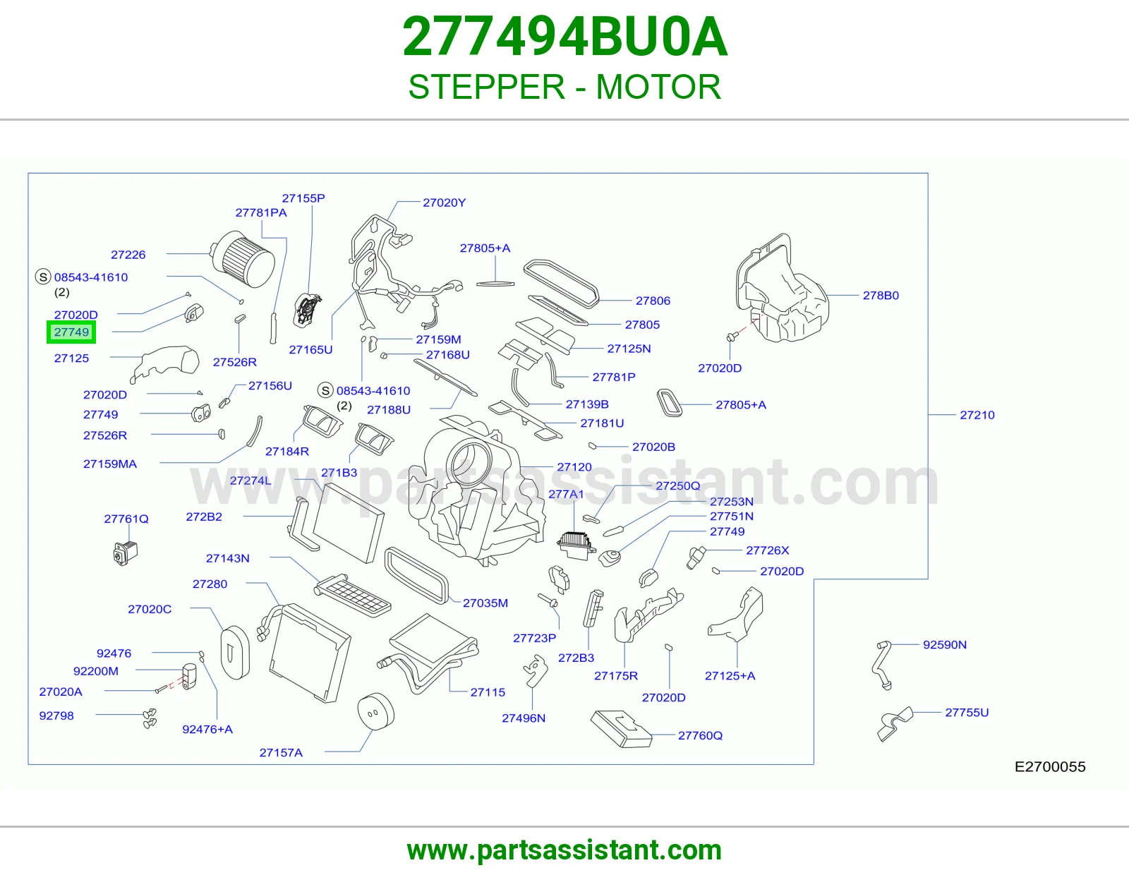 ستيبر دينمو 277494BU0A