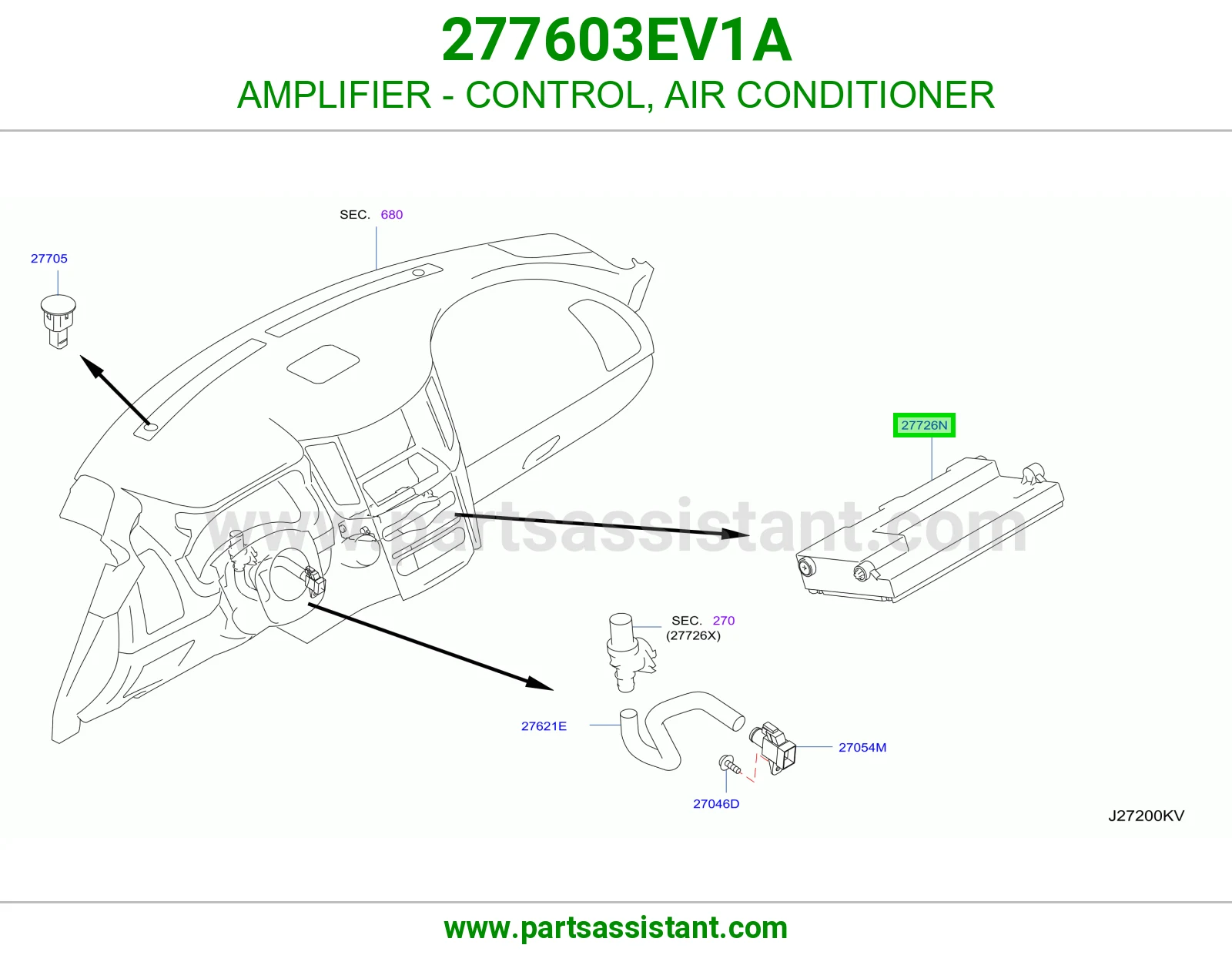 AMPLIFIER - CONTROL, AIR CONDITIONER 277603EV1A