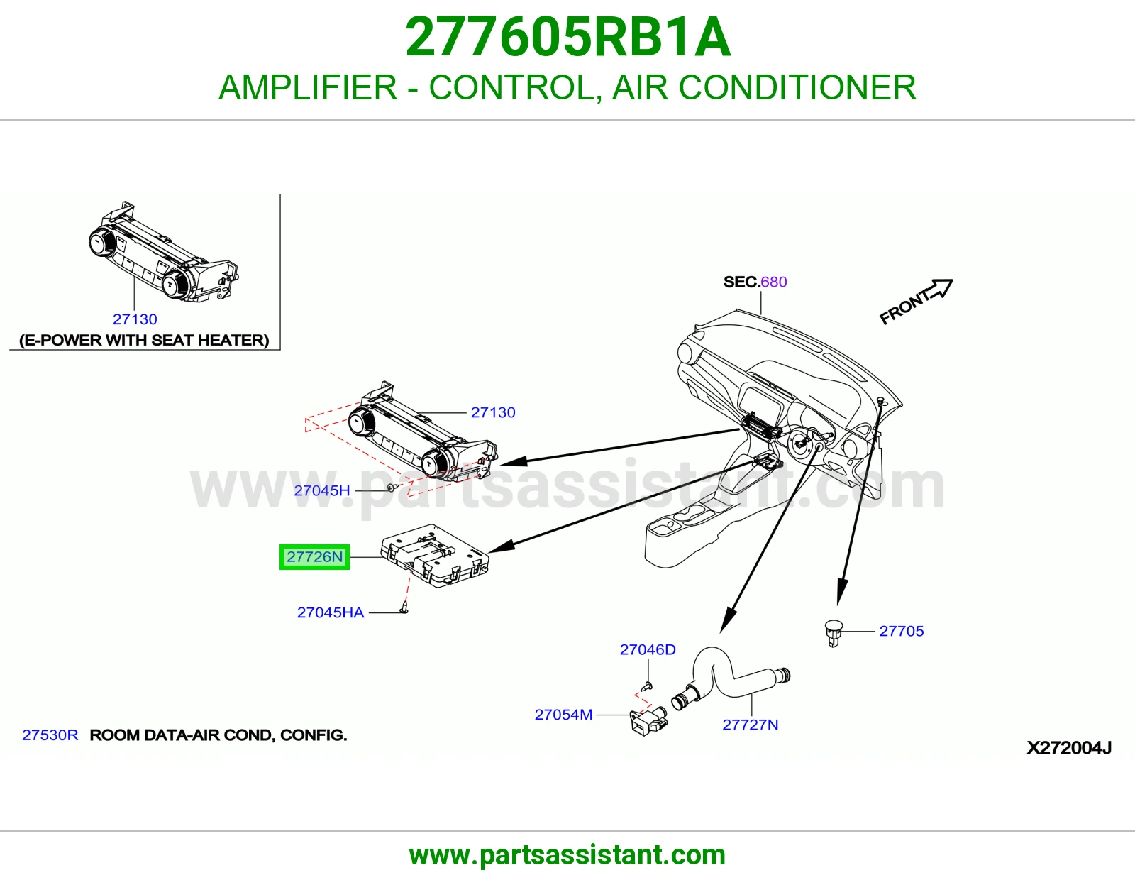 أمبلفاير تحكم مكيف 277605RB1A