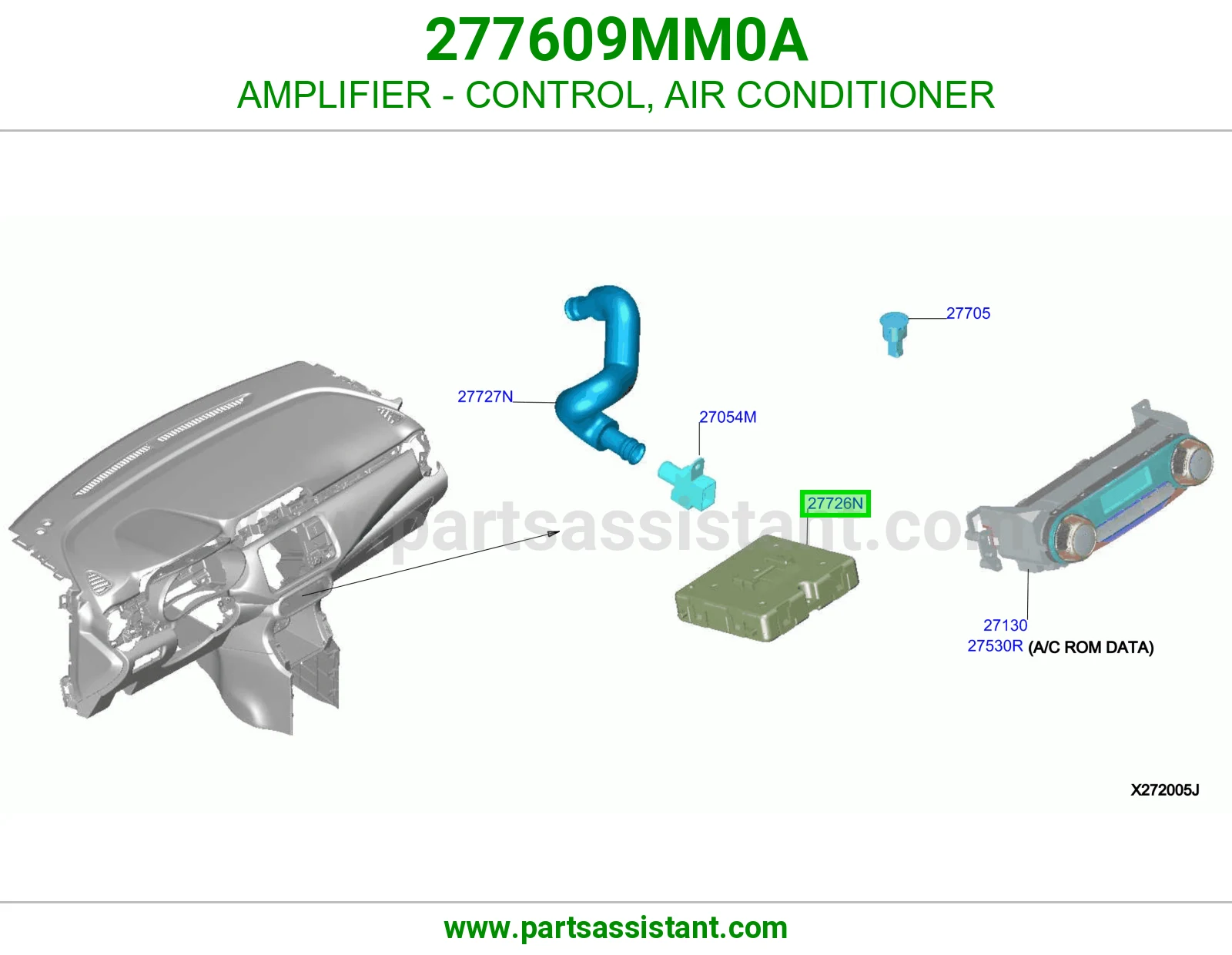أمبلفاير تحكم مكيف 277609MM0A