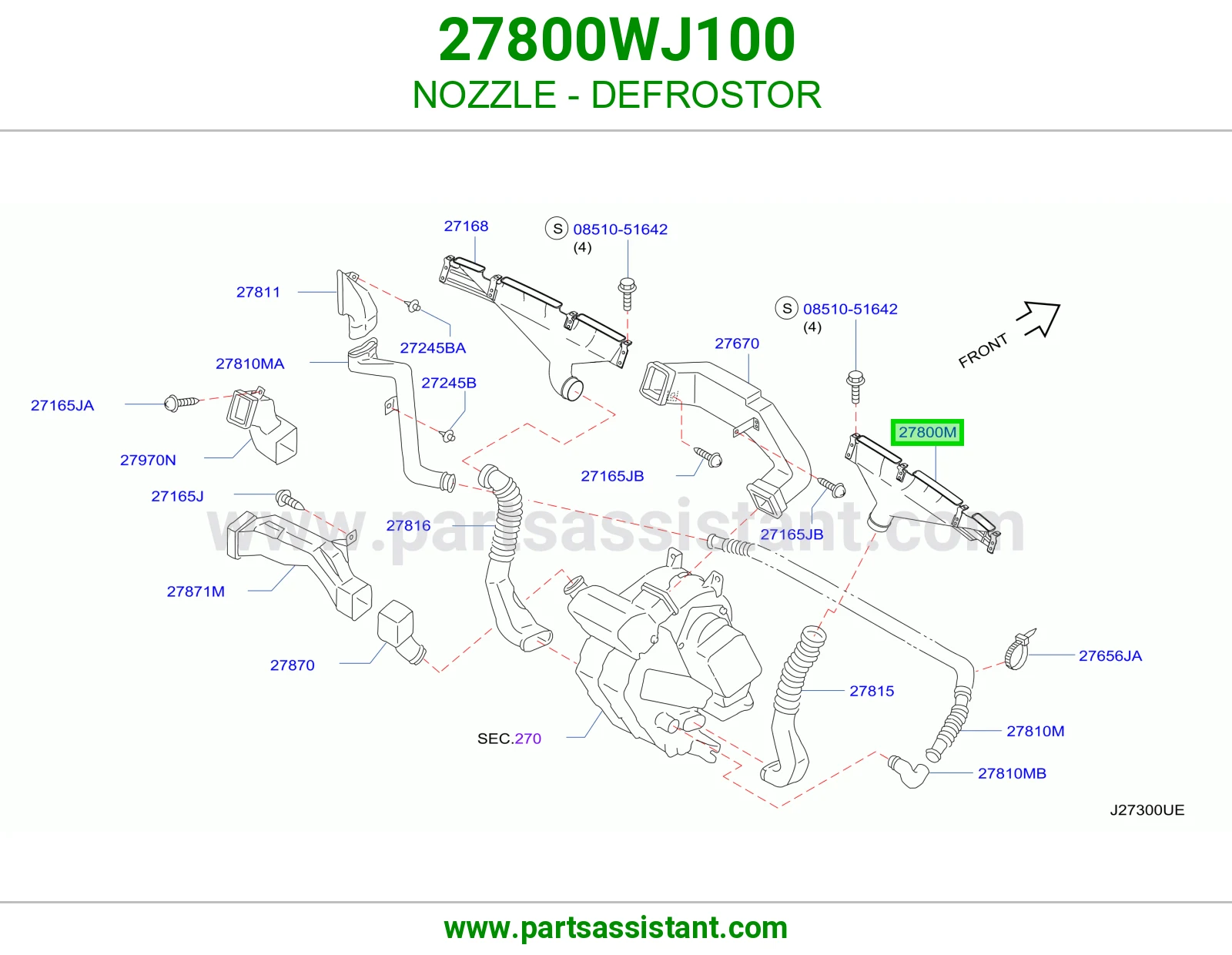 بخاخ مزيل ضباب 27800WJ100