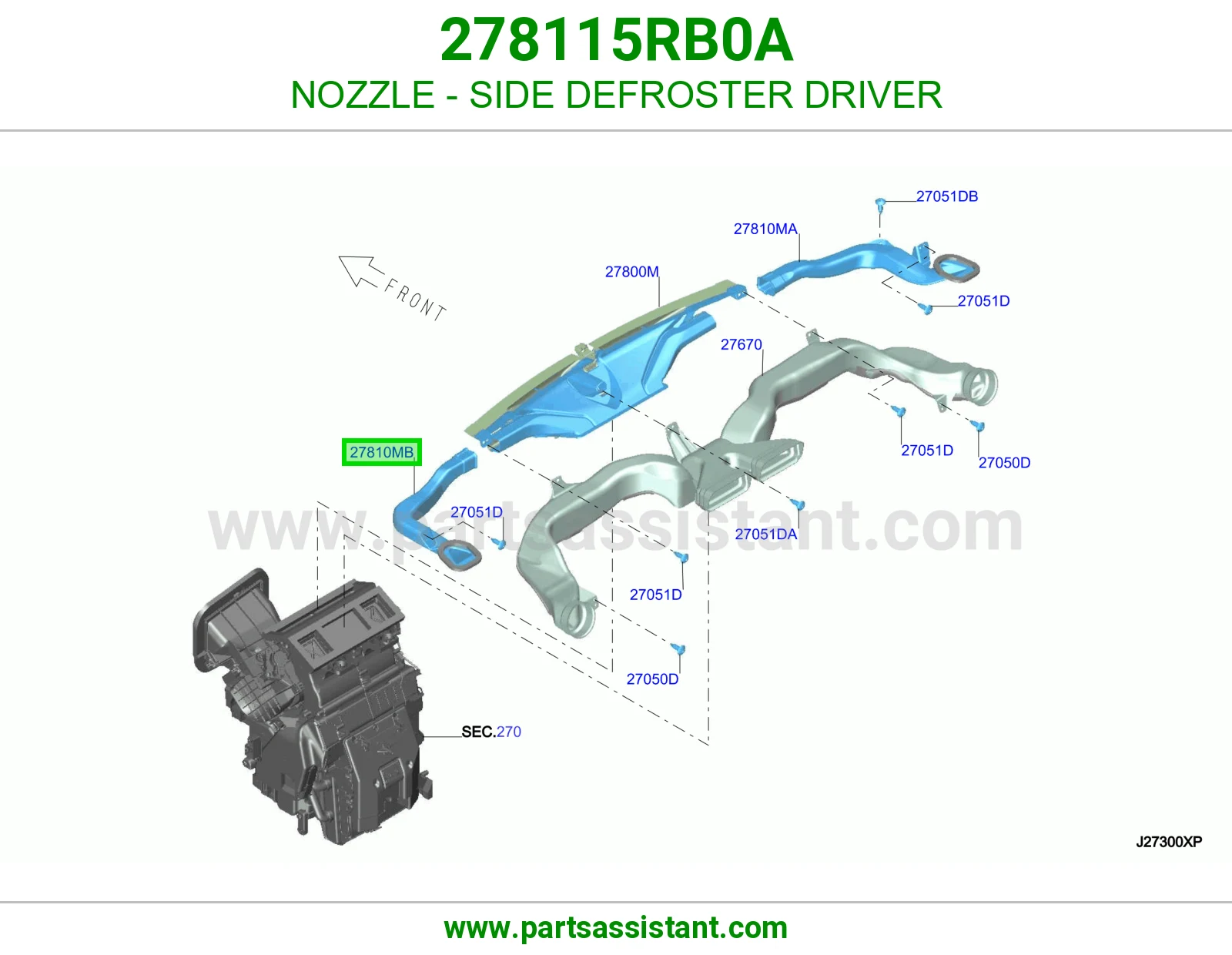 بخاخ مزيل ضباب جانبي جهة السواق 278115RB0A