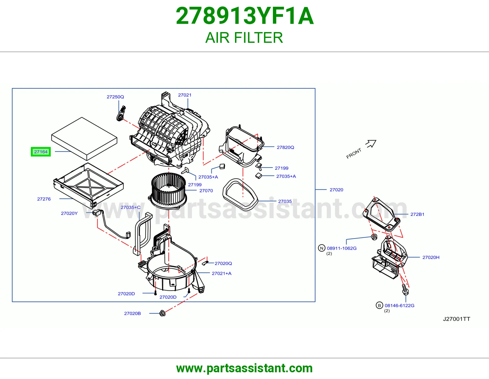 فلتر مكيف 278913YF1A