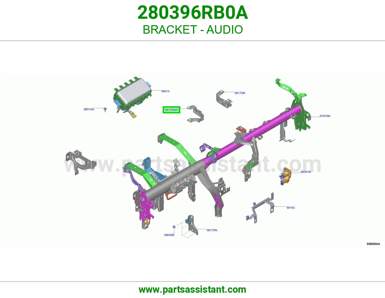 قاعدة مسجل 280396RB0A