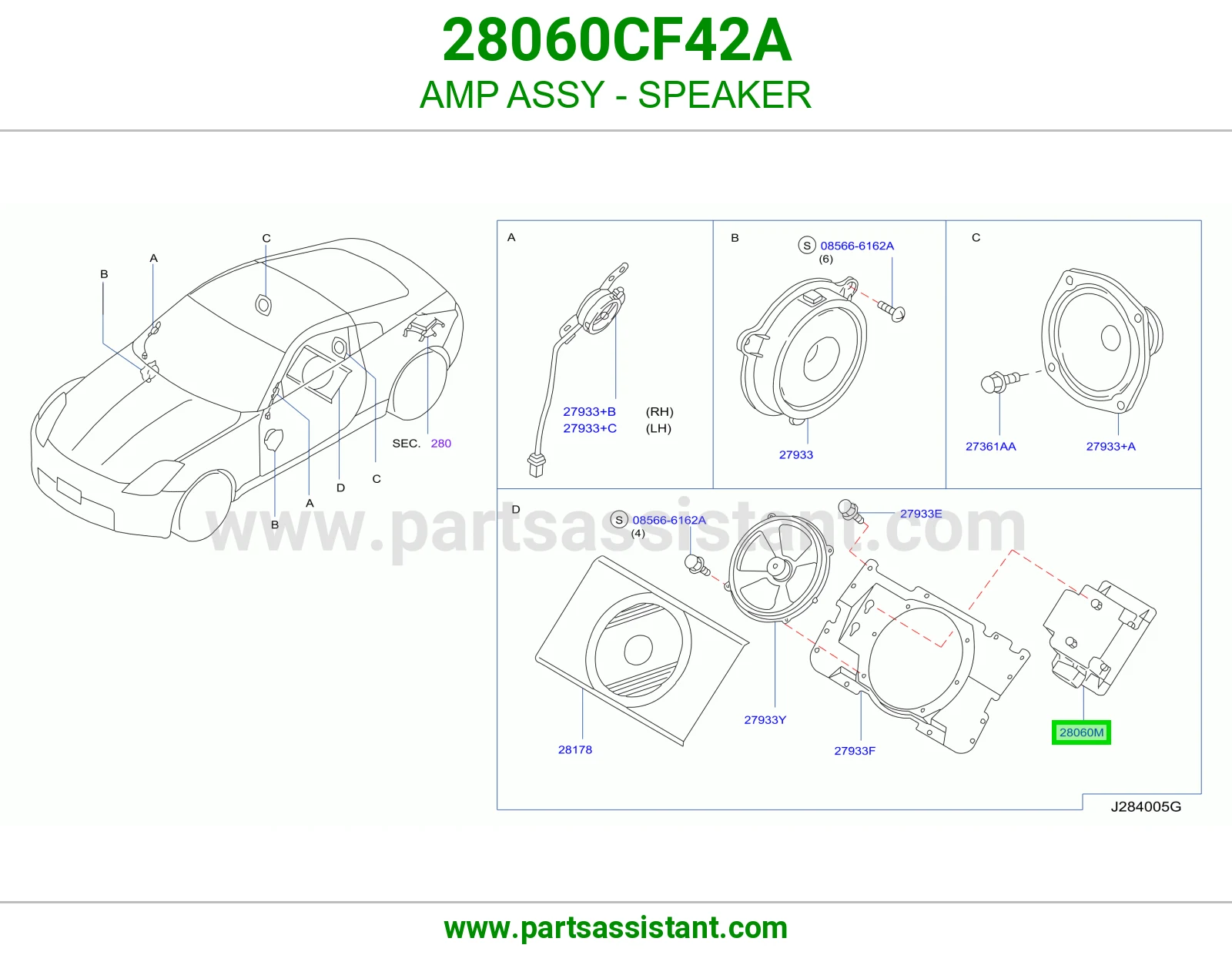 AMP ASSY - SPEAKER 28060CF42A