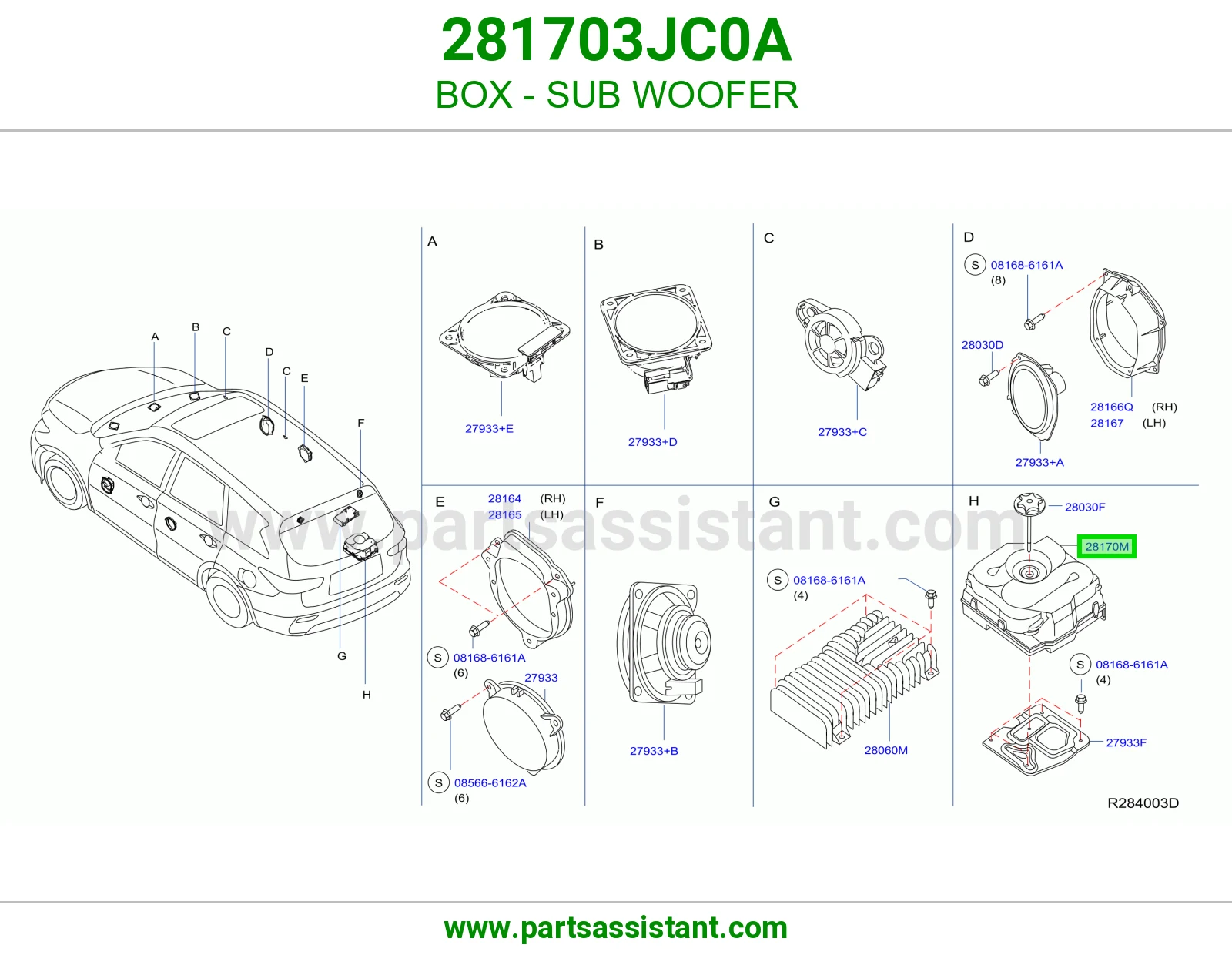 علبة سماعة صب ووفر 281703JC0A