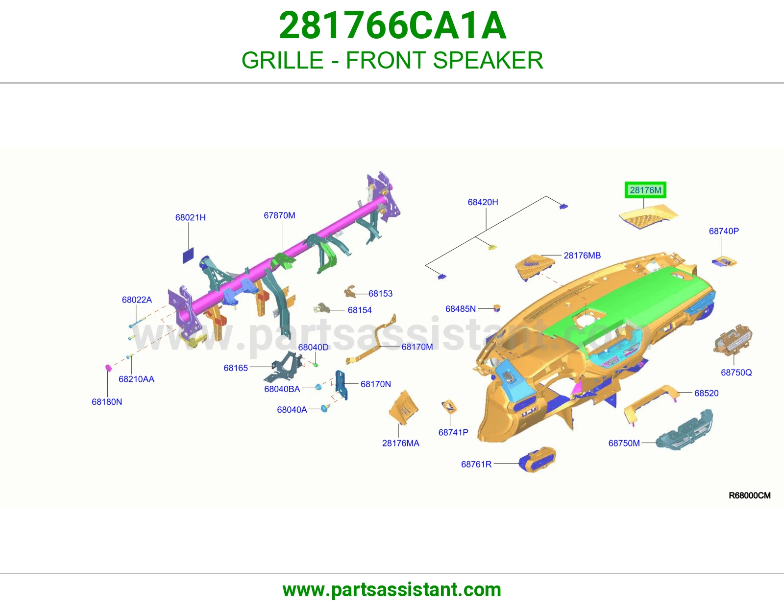 شبك سماعة أمامية 281766CA1A
