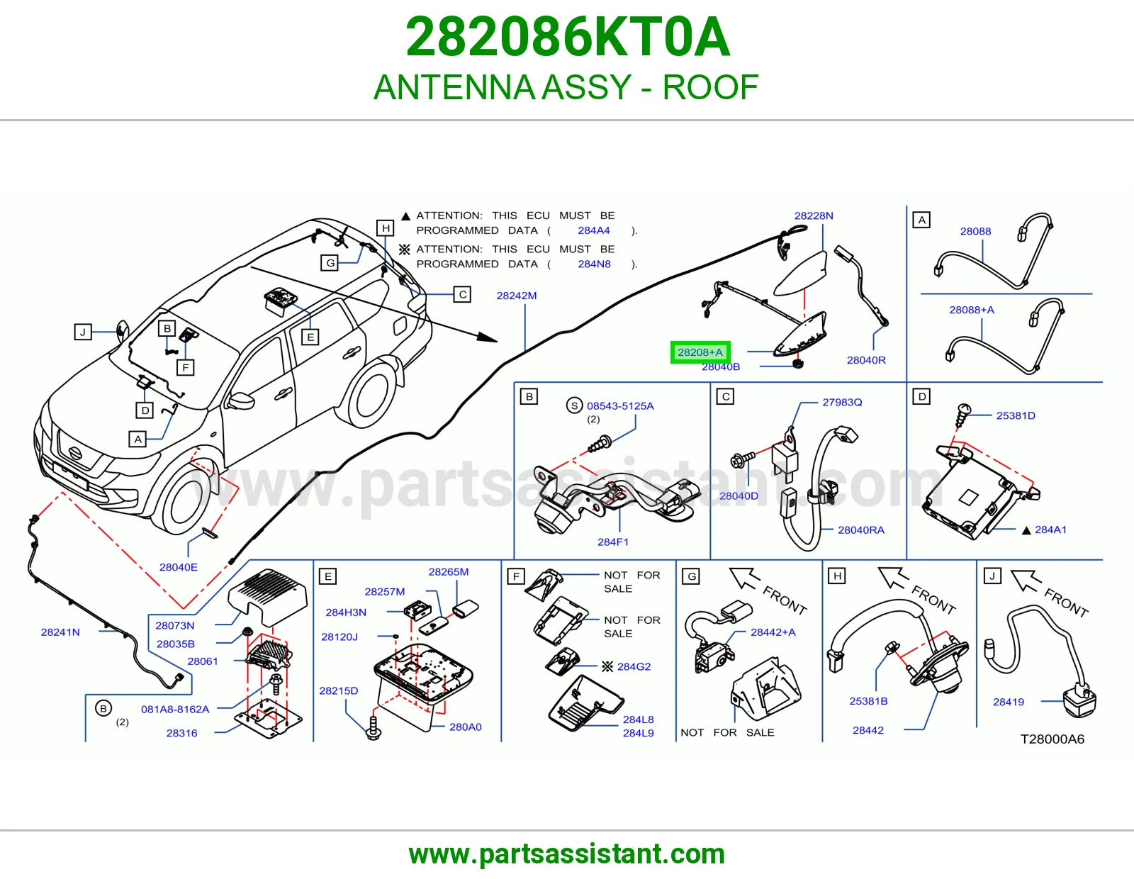 ANTENNA ASSY - ROOF 282086KT0A