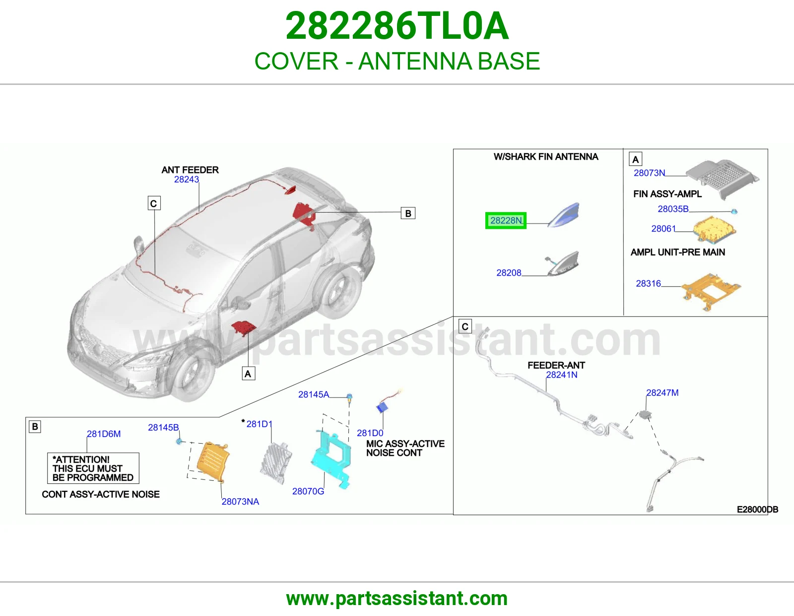 غطاء قاعدة أريل 282286TL0A