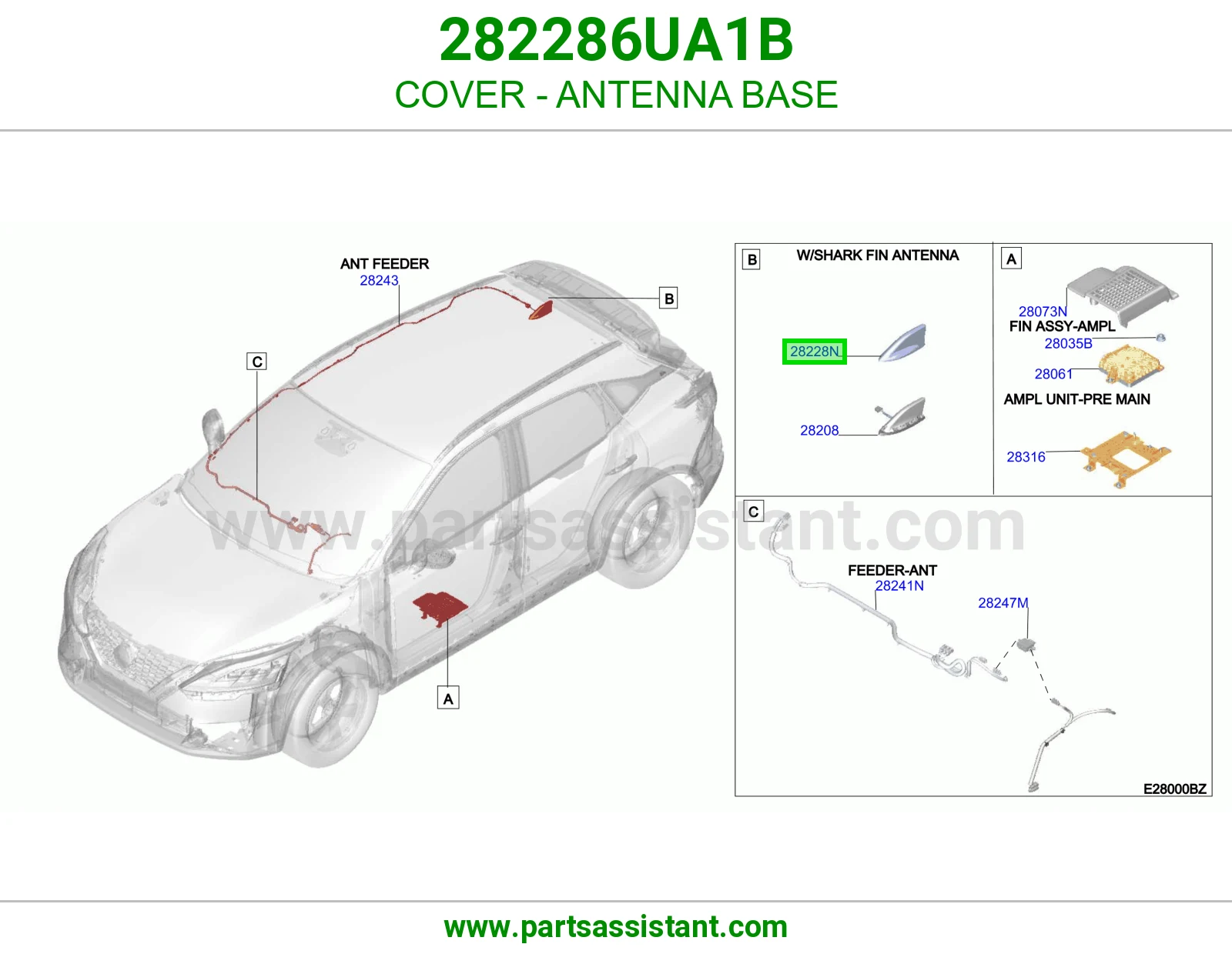 غطاء قاعدة أريل 282286UA1B