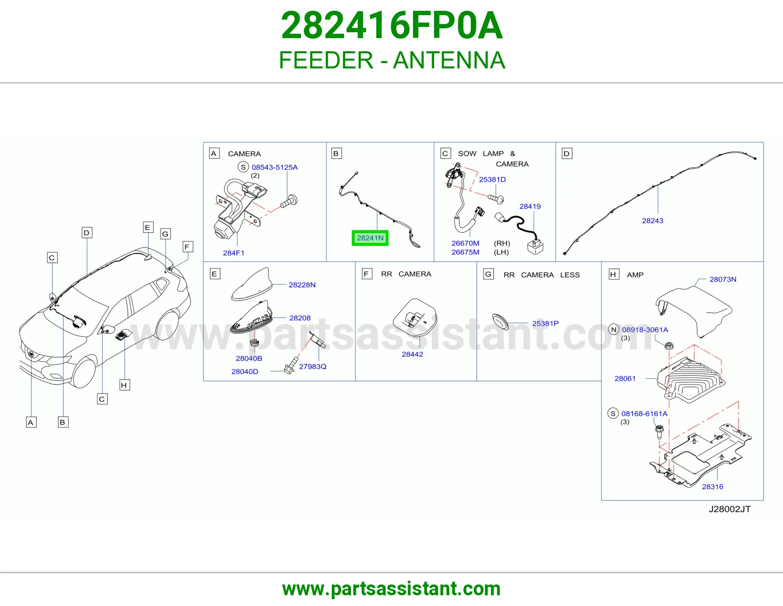 FEEDER - ANTENNA 282416FP0A
