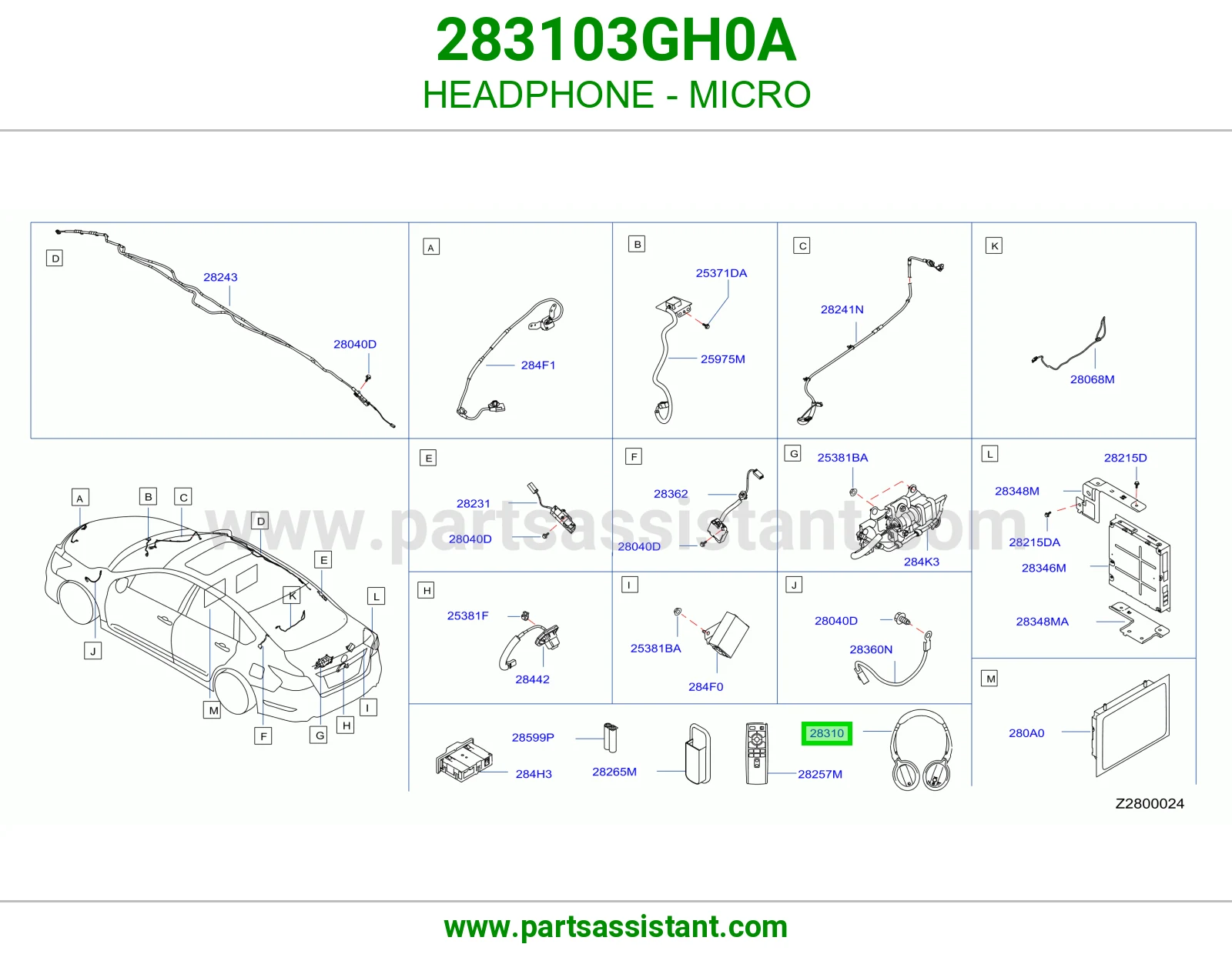سماعة راس مايك 283103GH0A