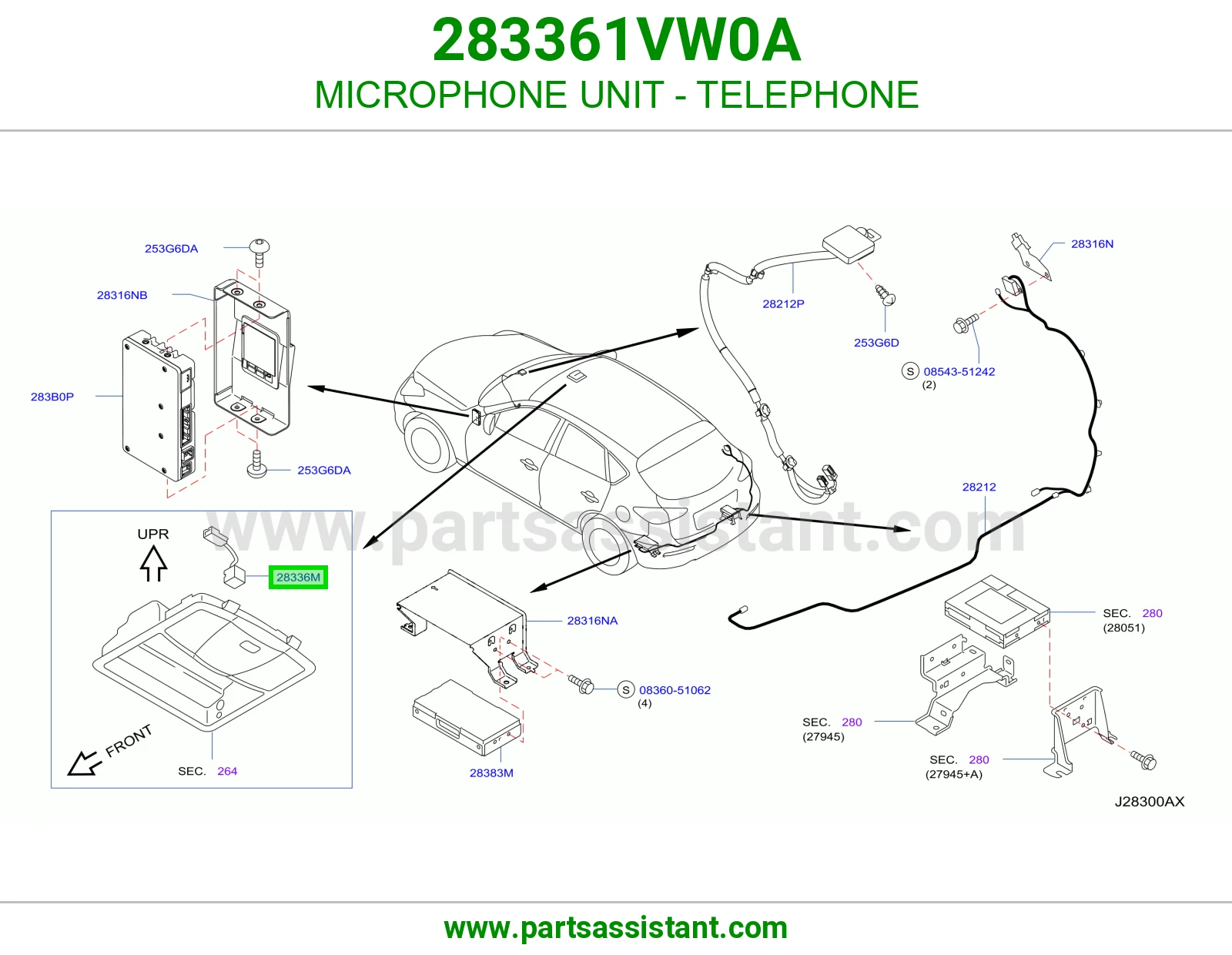 وحدة مايكروفون تلفون 283361VW0A