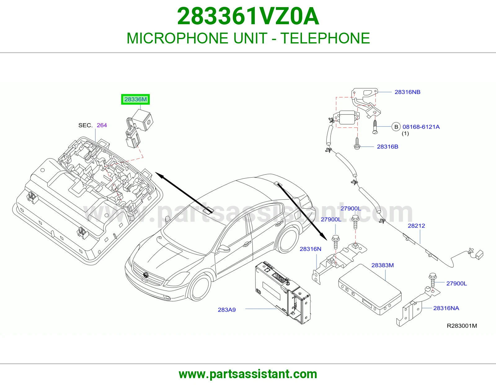 وحدة مايكروفون تلفون 283361VZ0A