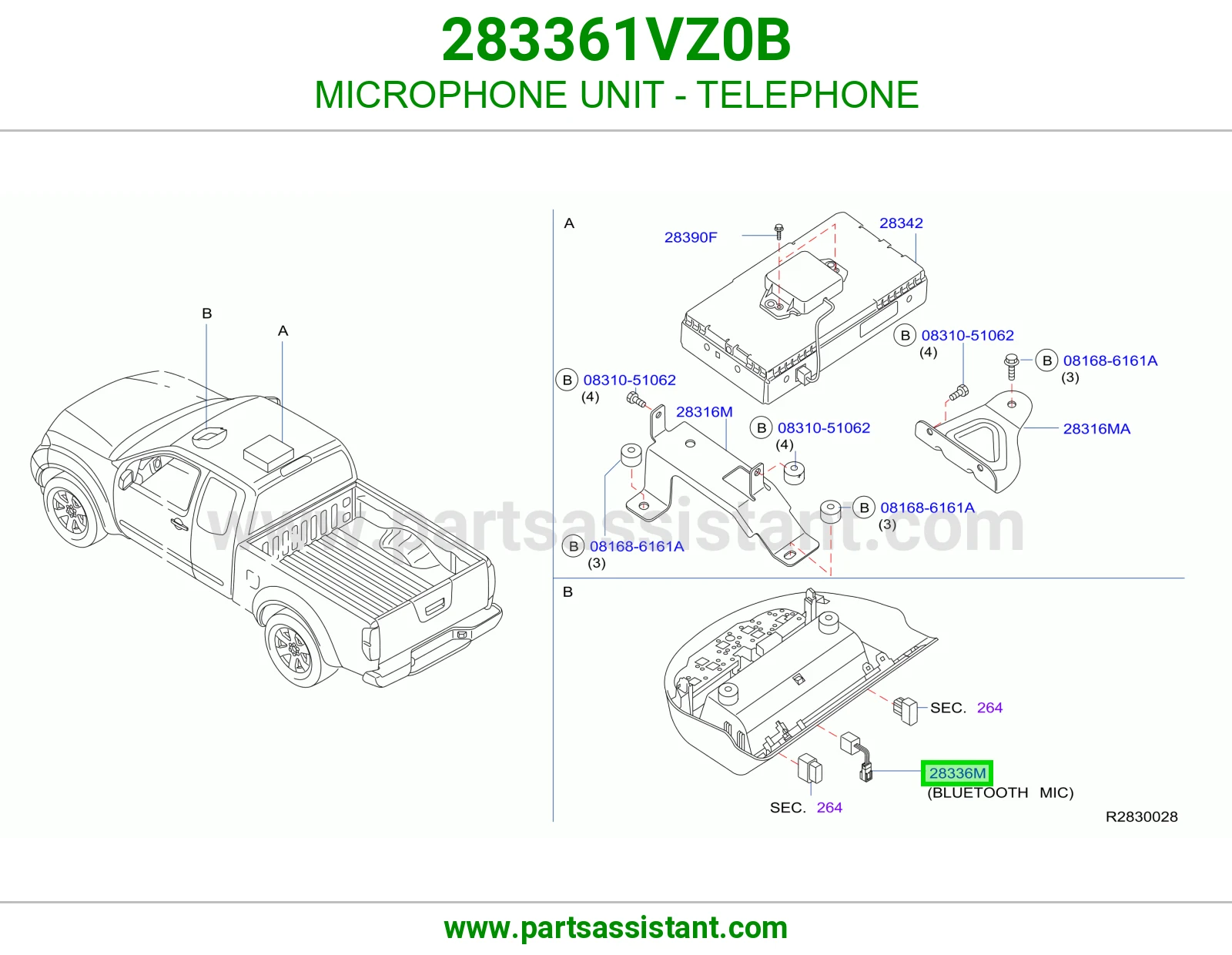 وحدة مايكروفون تلفون 283361VZ0B