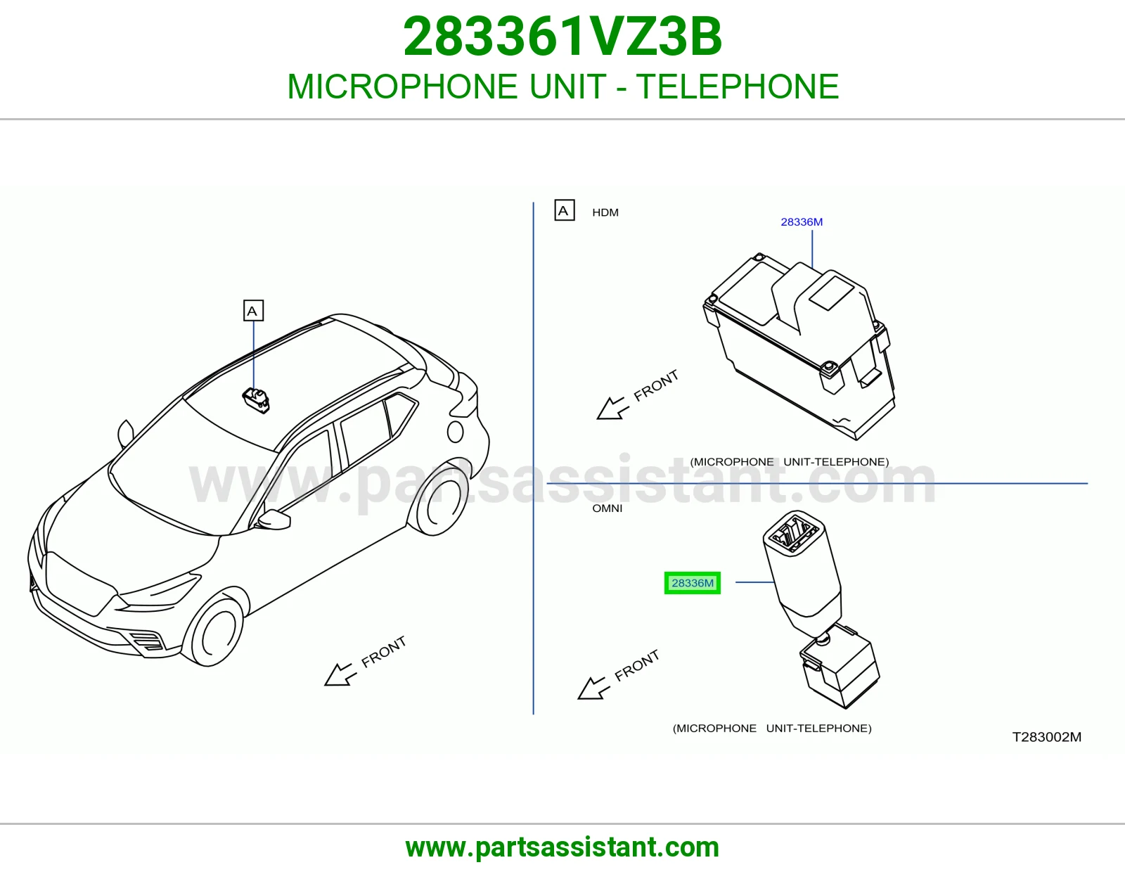 وحدة مايكروفون تلفون 283361VZ3B