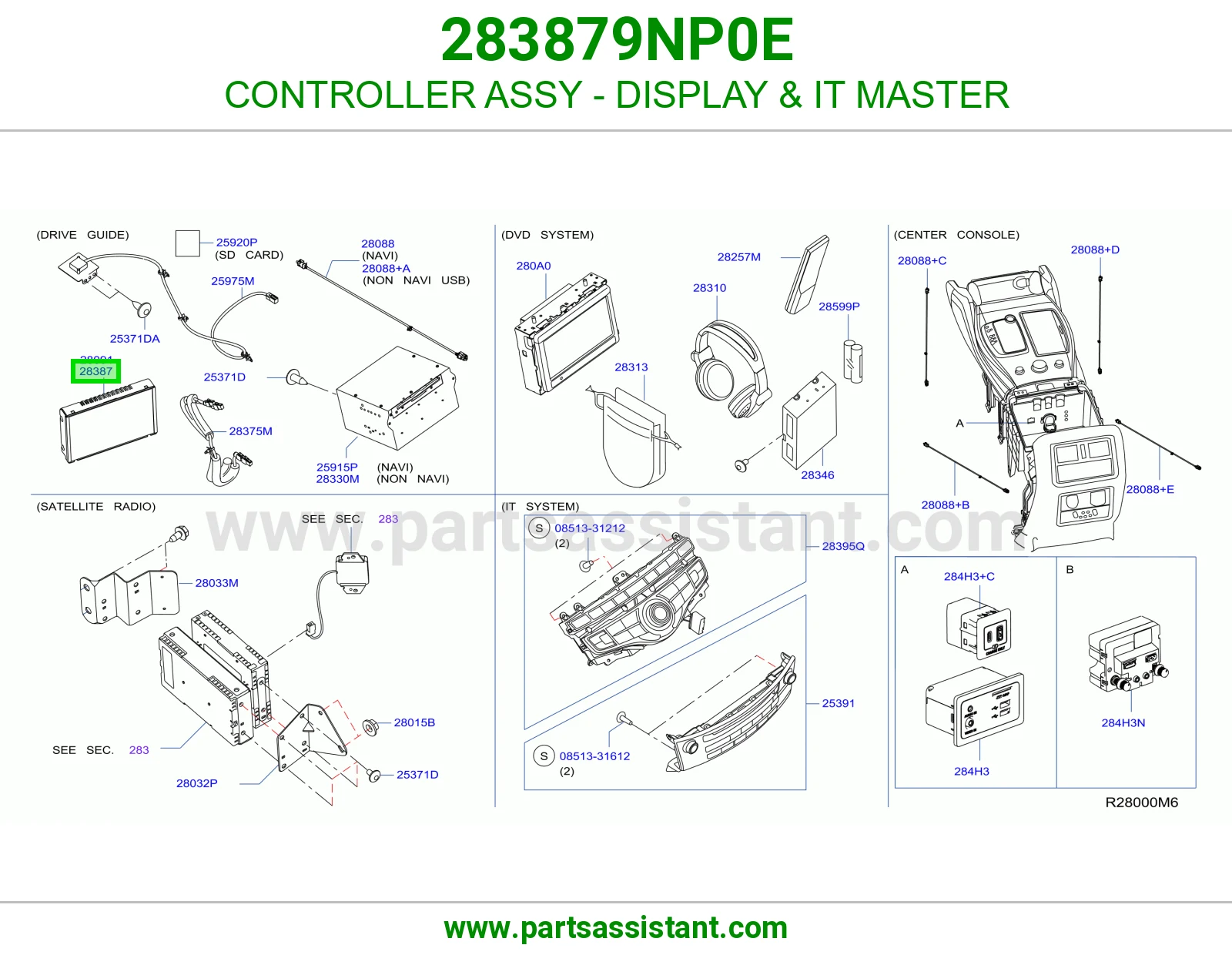 CONTROLLER ASSY - DISPLAY & IT MASTER 283879NP0E