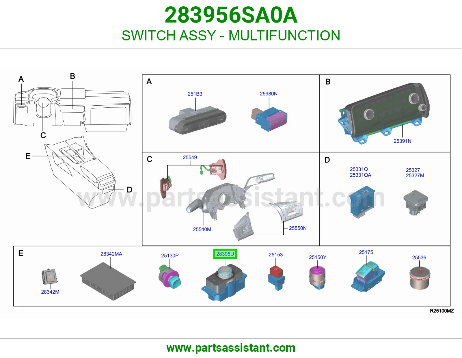 سويتش متعدد الوظائف كامل 283956SA0A