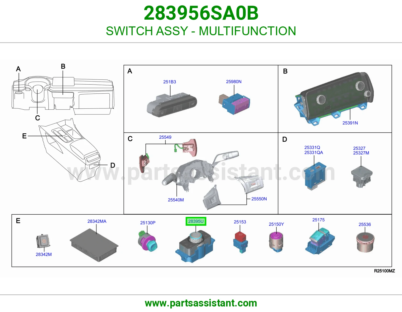 سويتش متعدد الوظائف كامل 283956SA0B