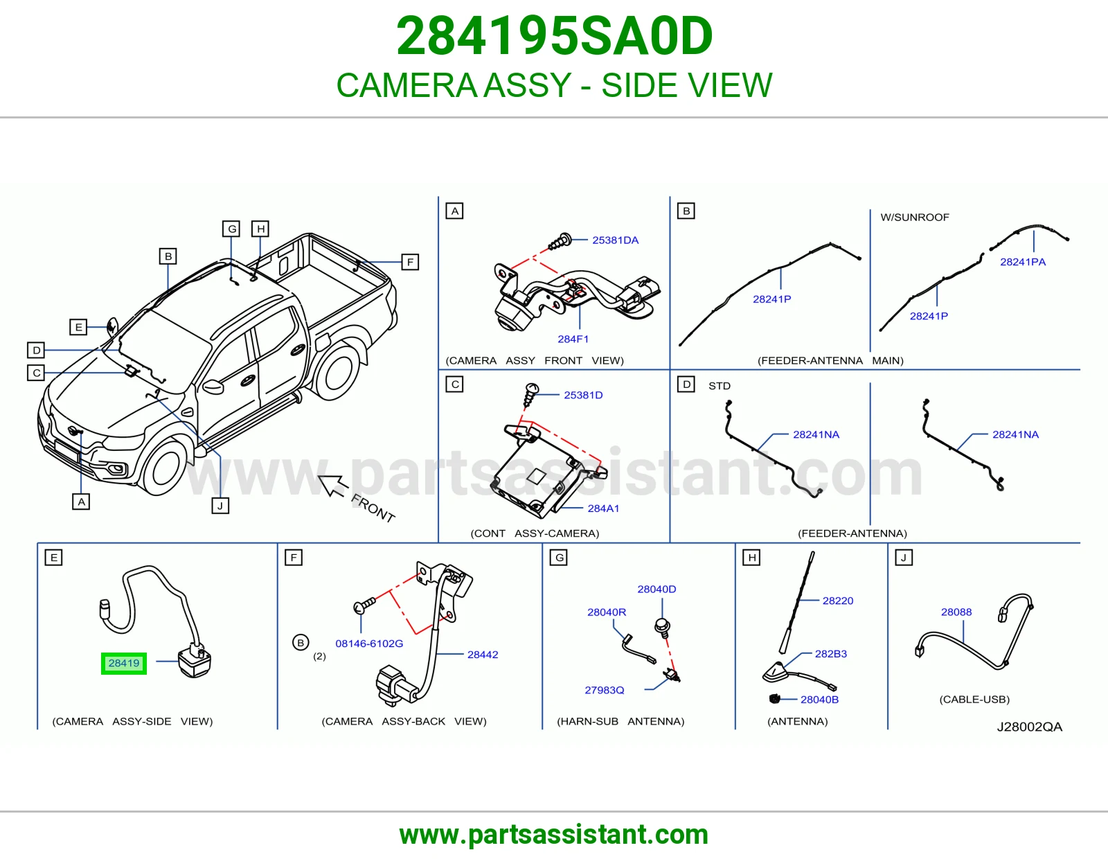 كاميرا رؤية جانبية كاملة 284195SA0D