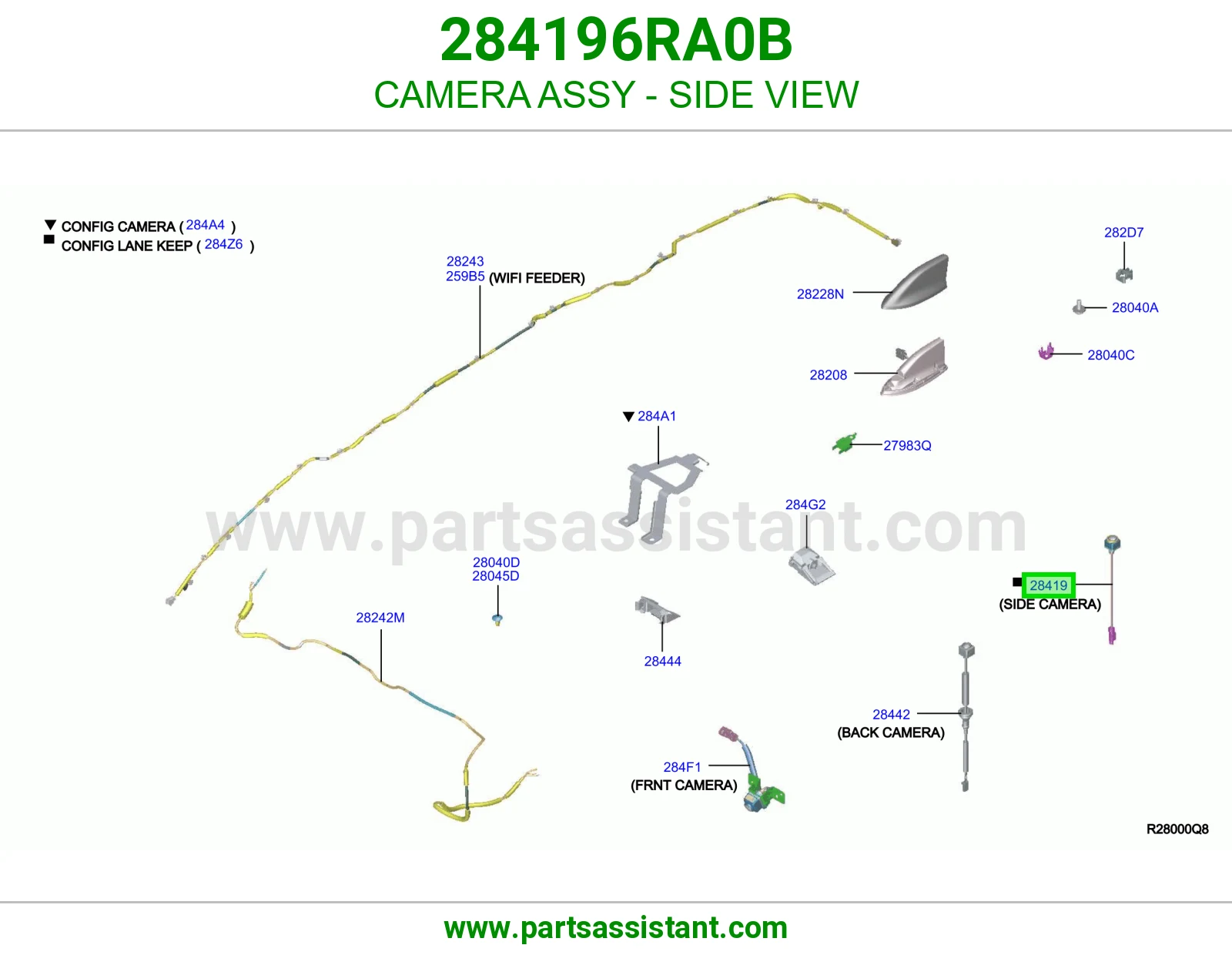 كاميرا رؤية جانبية كاملة 284196RA0B