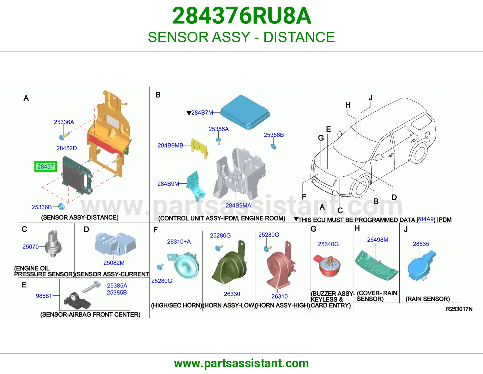 حساس مسافة كامل 284376RU8A