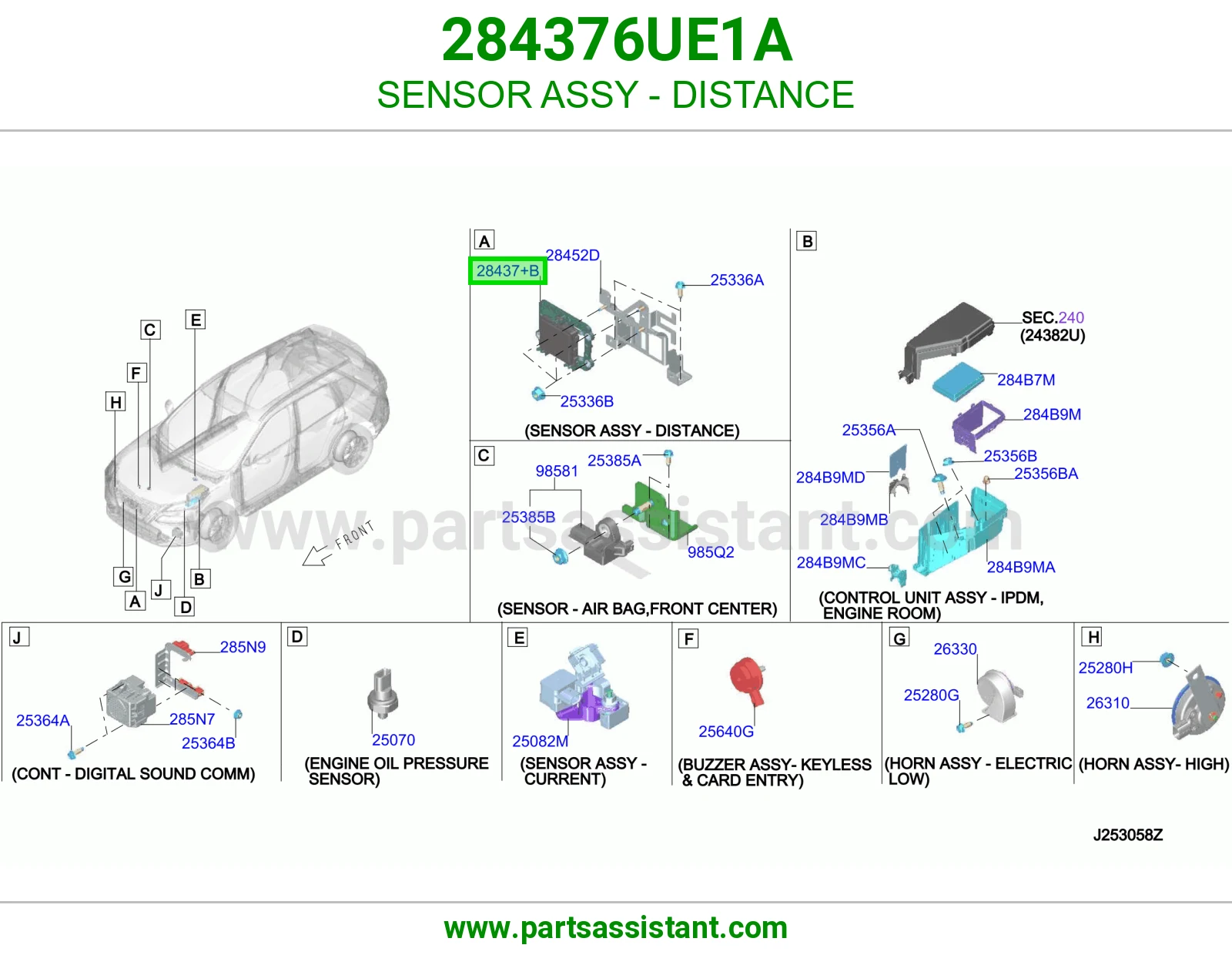 حساس مسافة كامل 284376UE1A