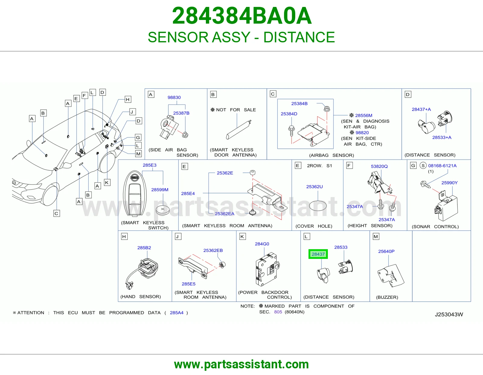 حساس مسافة كامل 284384BA0A