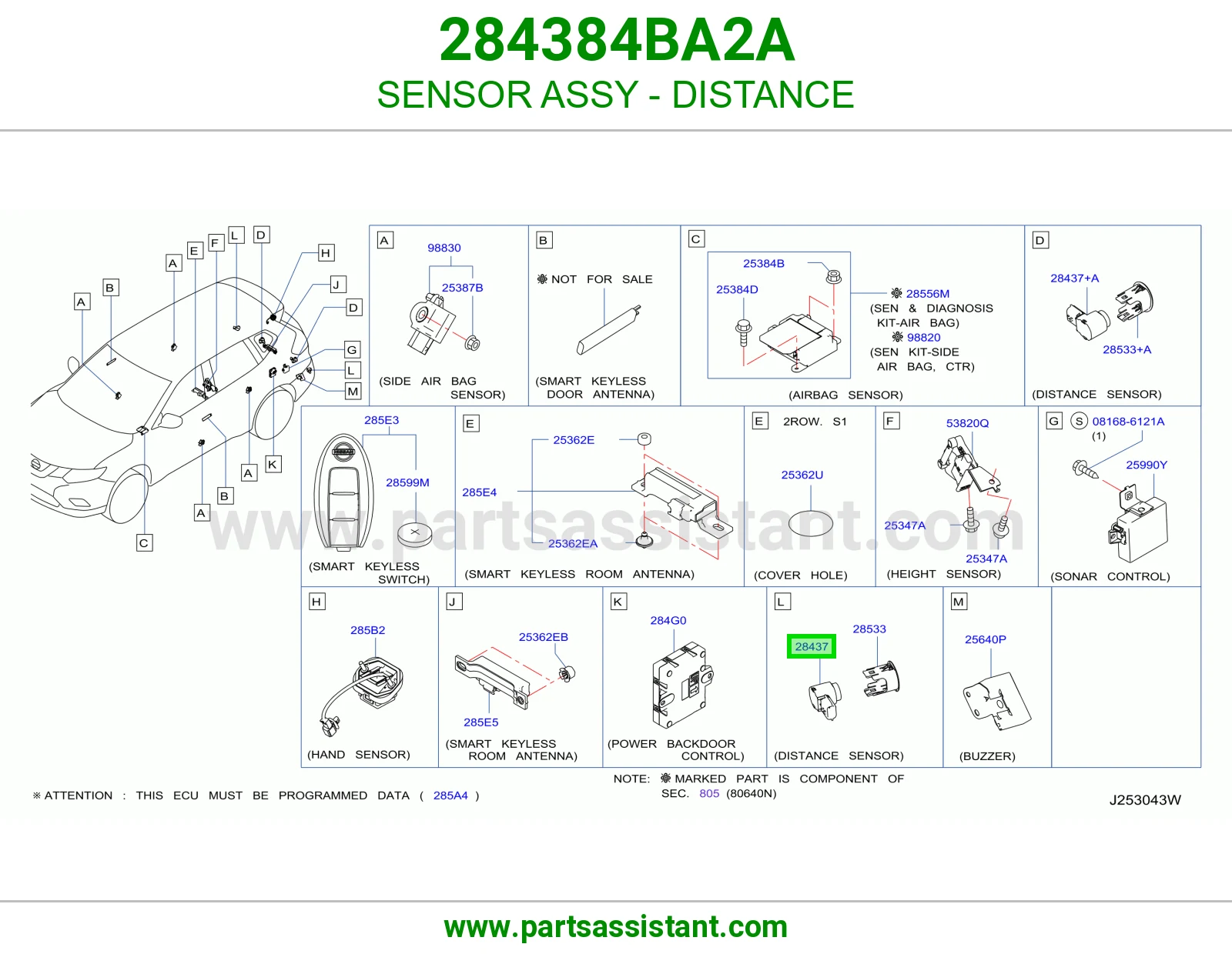 حساس مسافة كامل 284384BA2A
