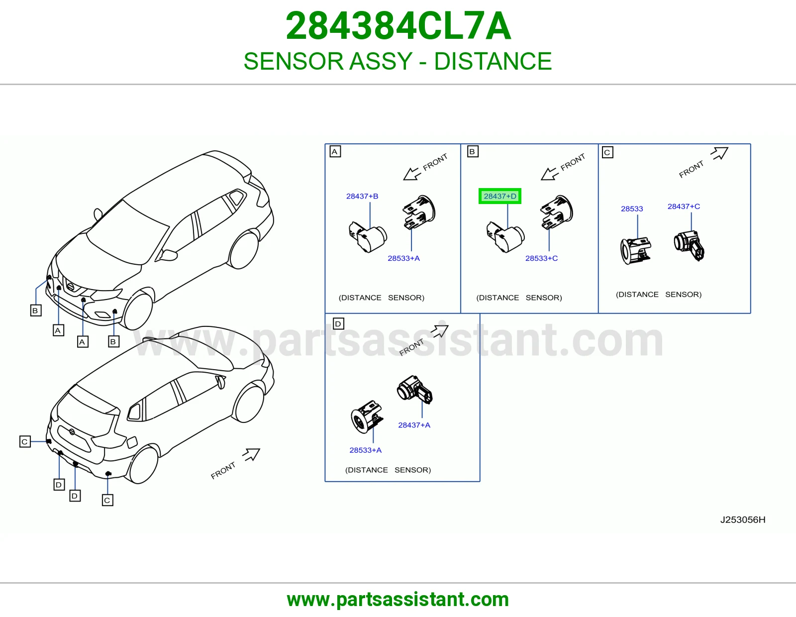 حساس مسافة كامل 284384CL7A