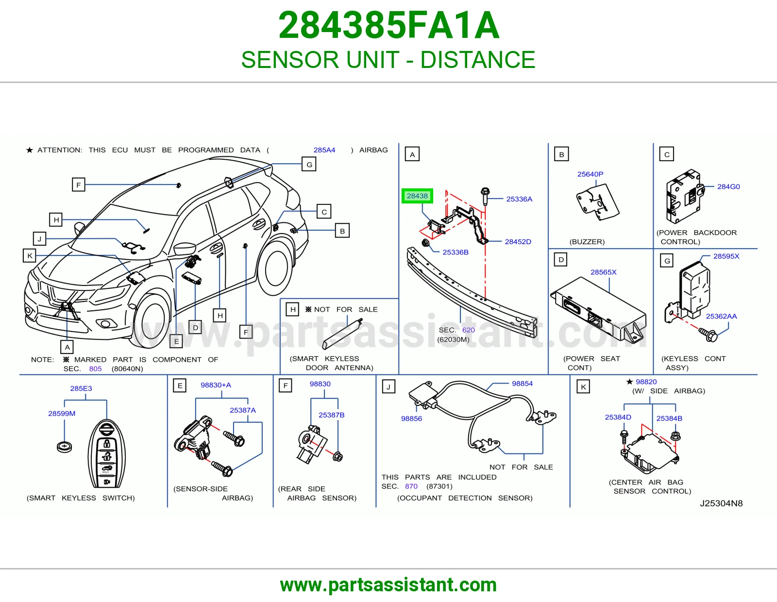 وحدة حساس مسافة 284385FA1A