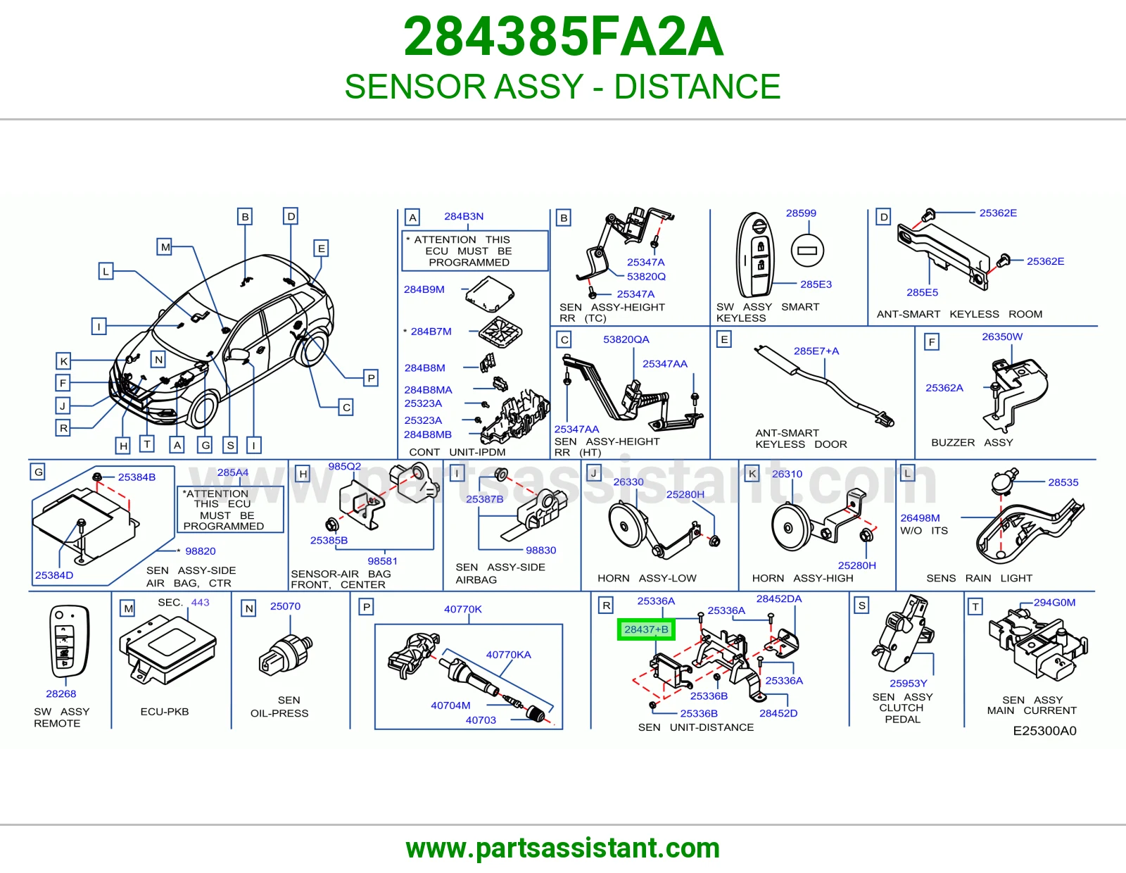 وحدة حساس مسافة 284385FA2A
