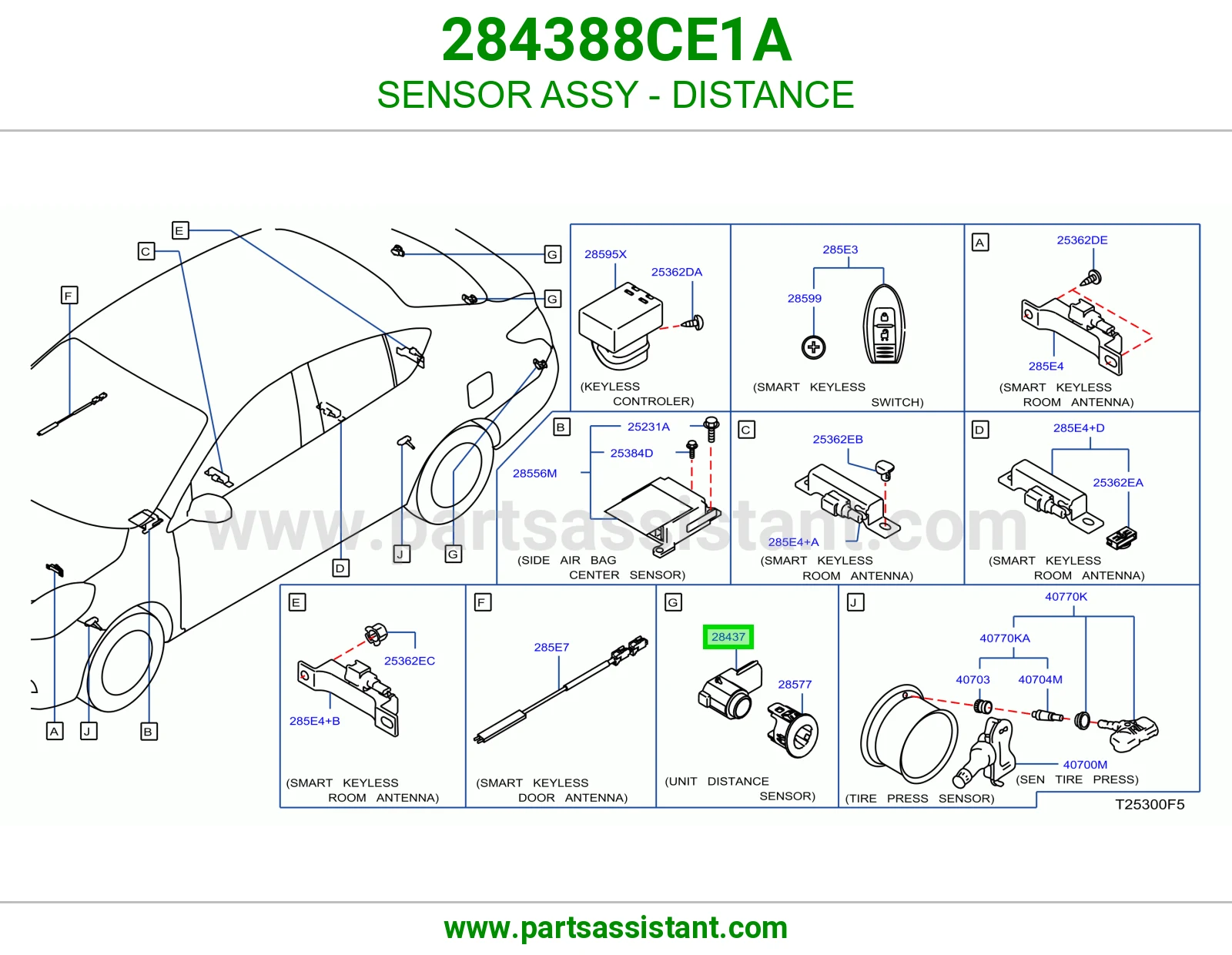 حساس مسافة كامل 284388CE1A