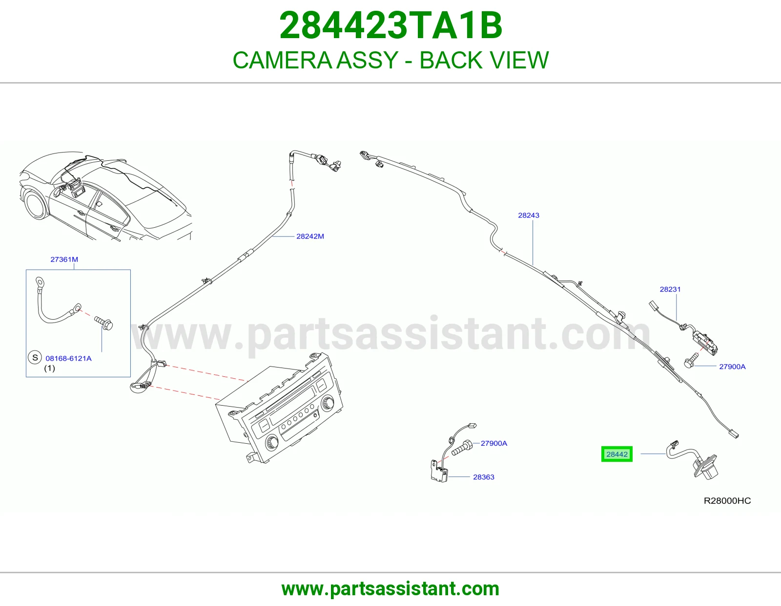 كاميرا رؤية خلفية كاملة 284423TA1B