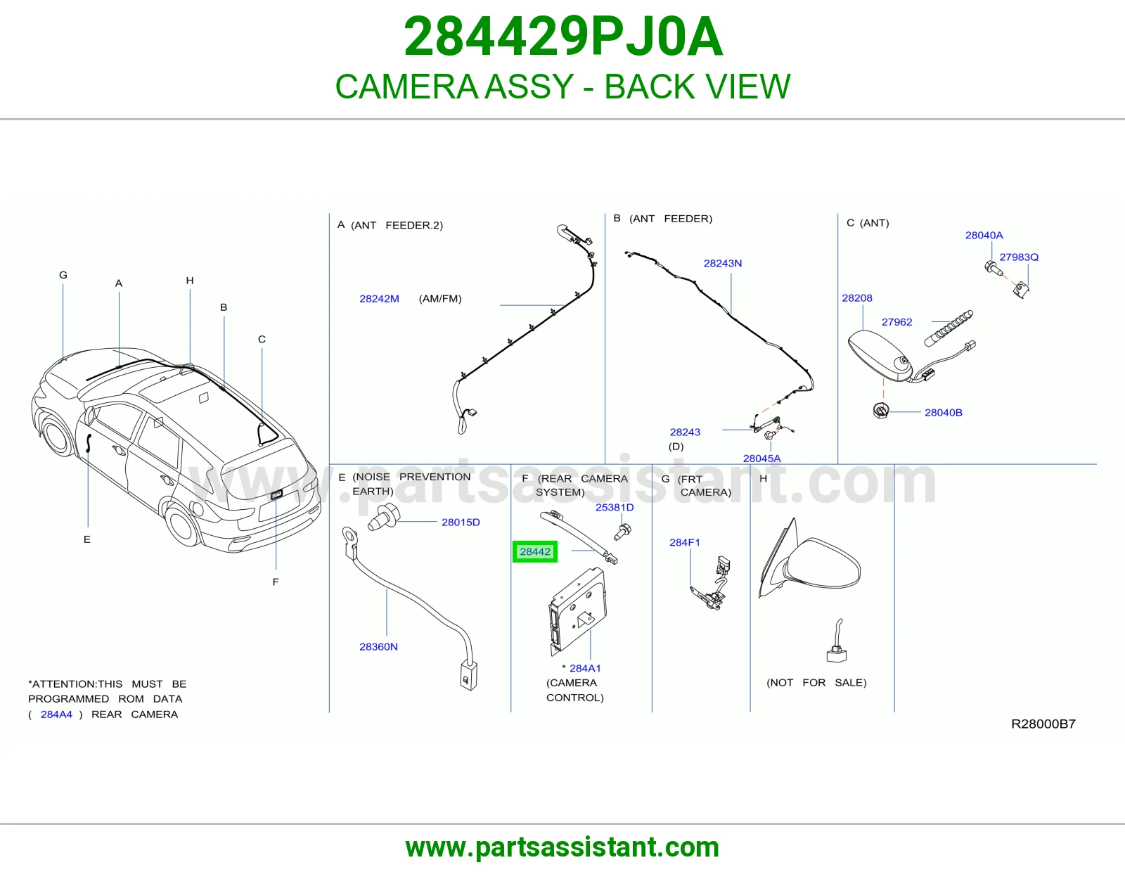 كاميرا رؤية خلفية كاملة 284429PJ0A