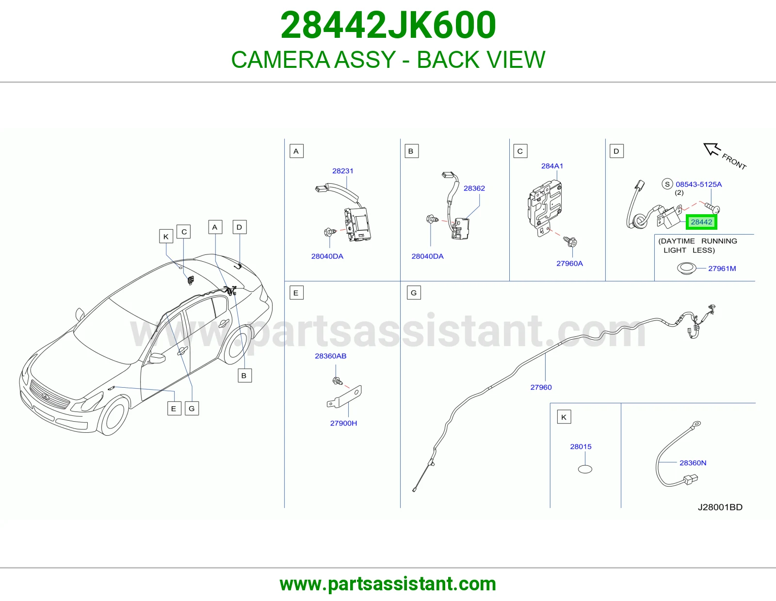 كاميرا رؤية خلفية كاملة 28442JK600