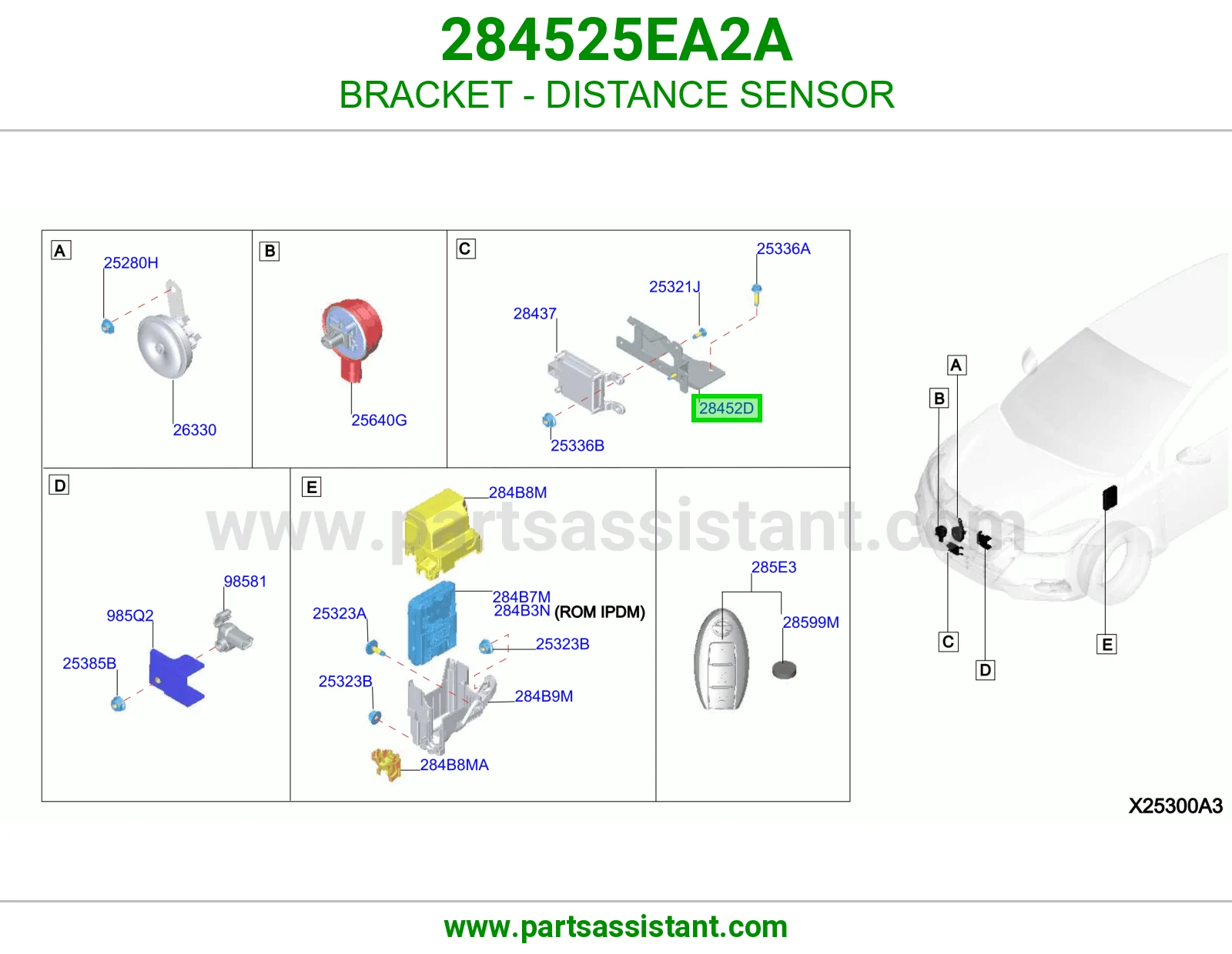 قاعدة حساس مسافة 284525EA2A