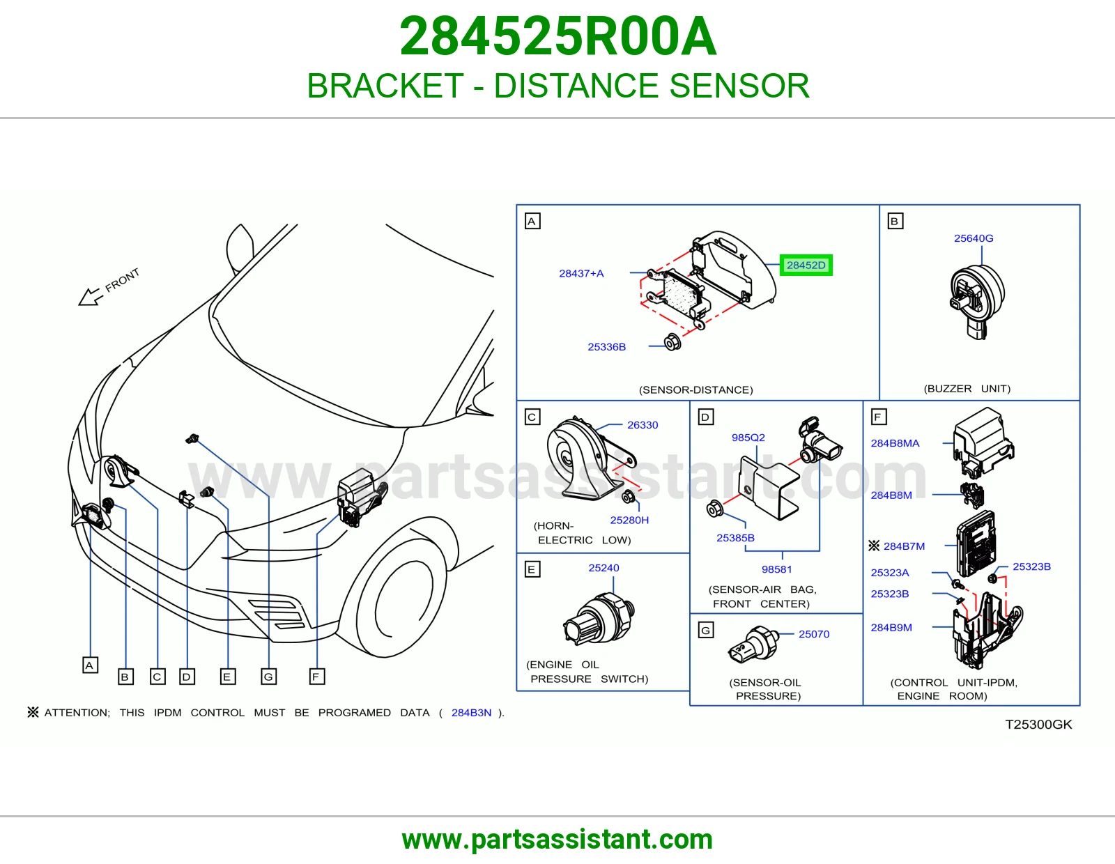 قاعدة حساس مسافة 284525R00A