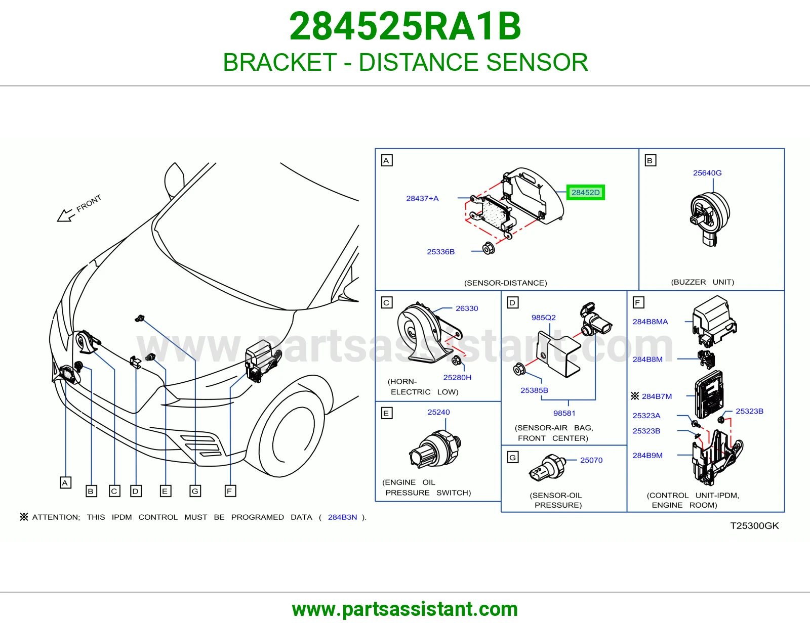 قاعدة حساس مسافة 284525RA1B