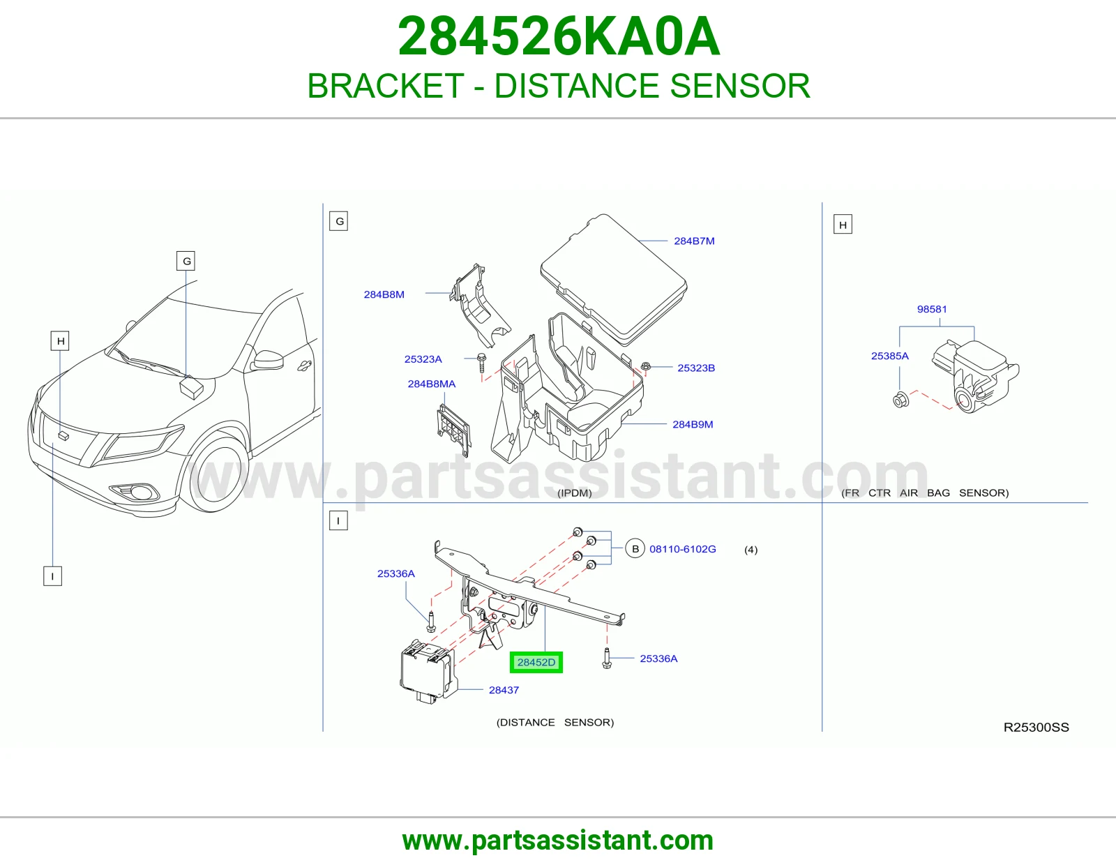 قاعدة حساس مسافة 284526KA0A